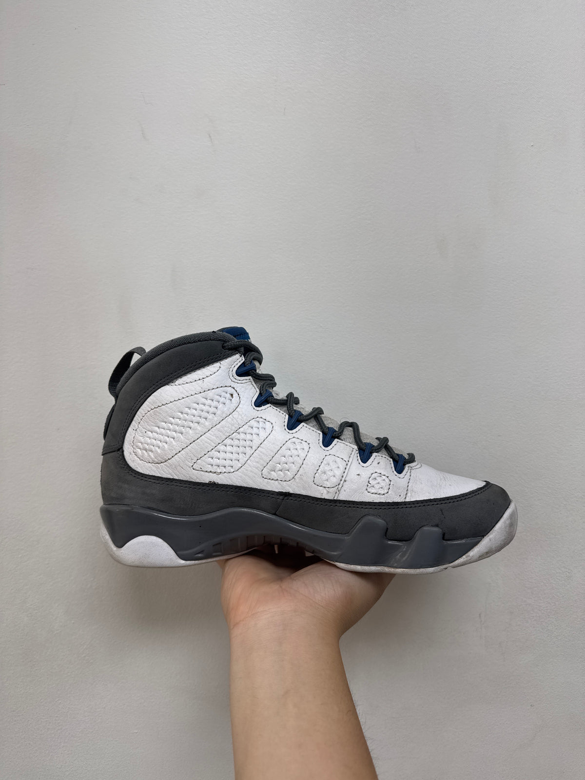 Jordan 9 Flint Grey French Blue Sneakers