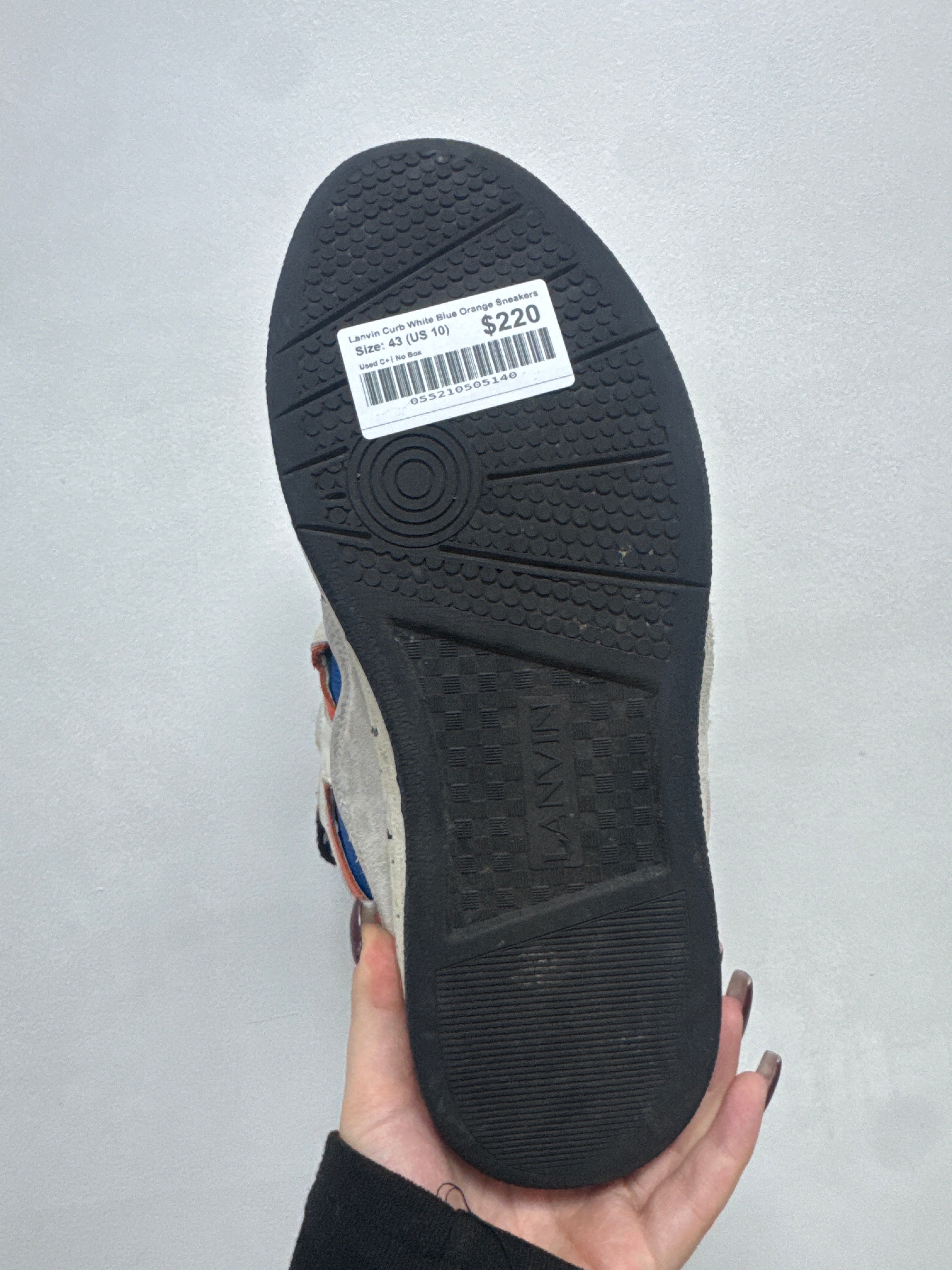 Lanvin Curb White Blue Orange Sneakers