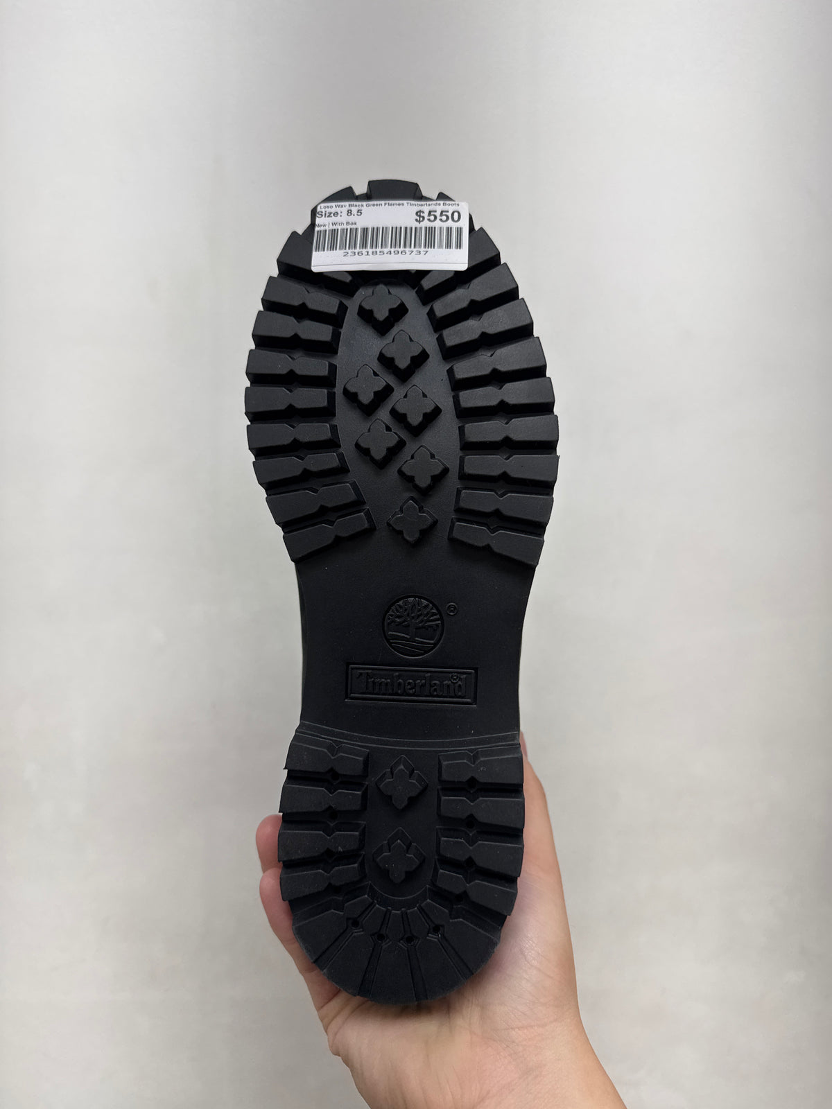 Loso Wav Black Green Flames Timberlands Boots