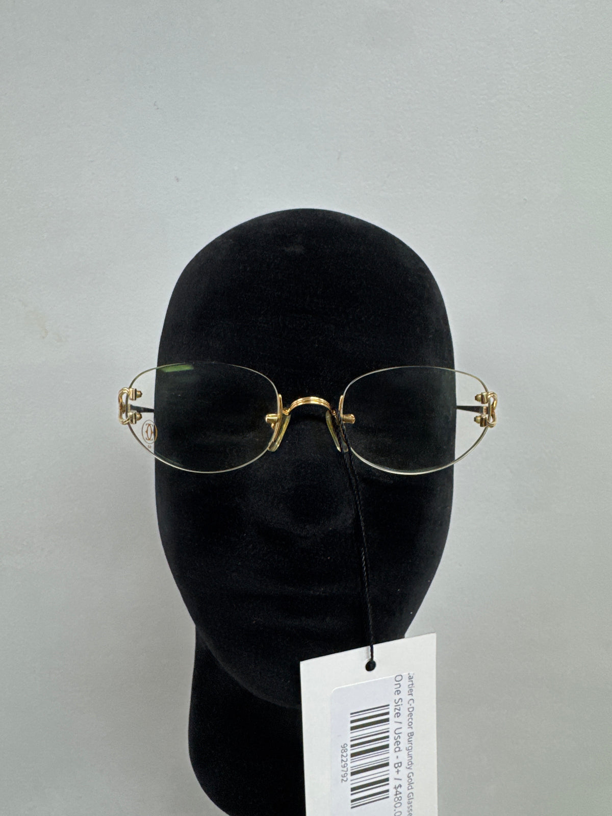 Cartier C-Decor Burgundy Gold Glasses