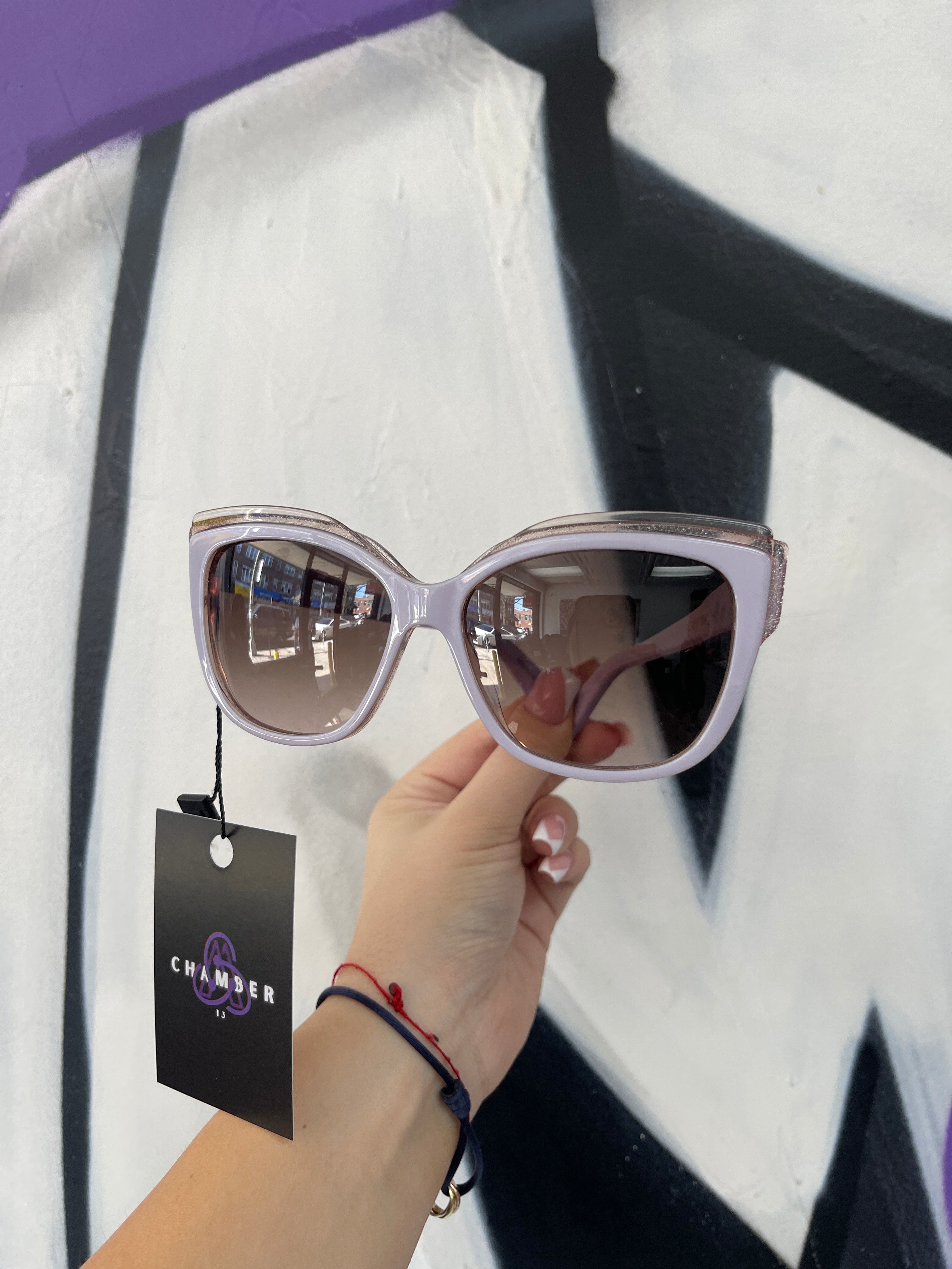 Dior Purple Glitter Sunglasses