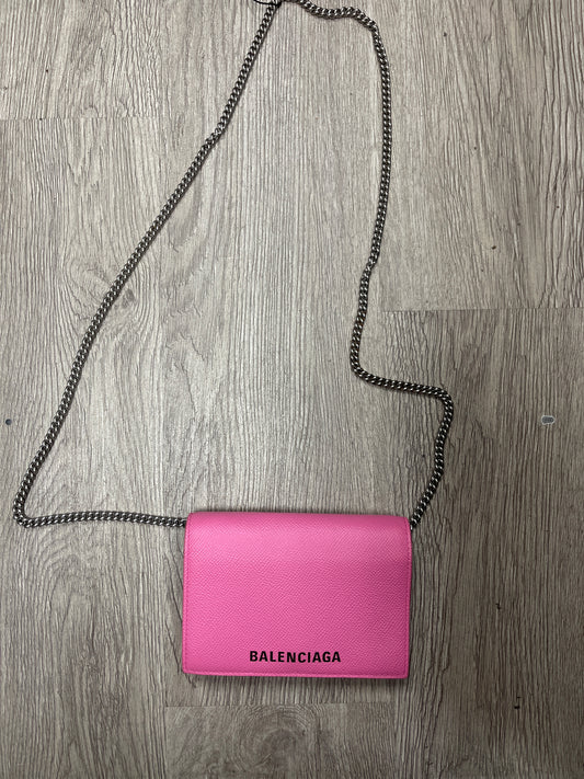 Balenciaga Wallet Chain Strap Pink Bag