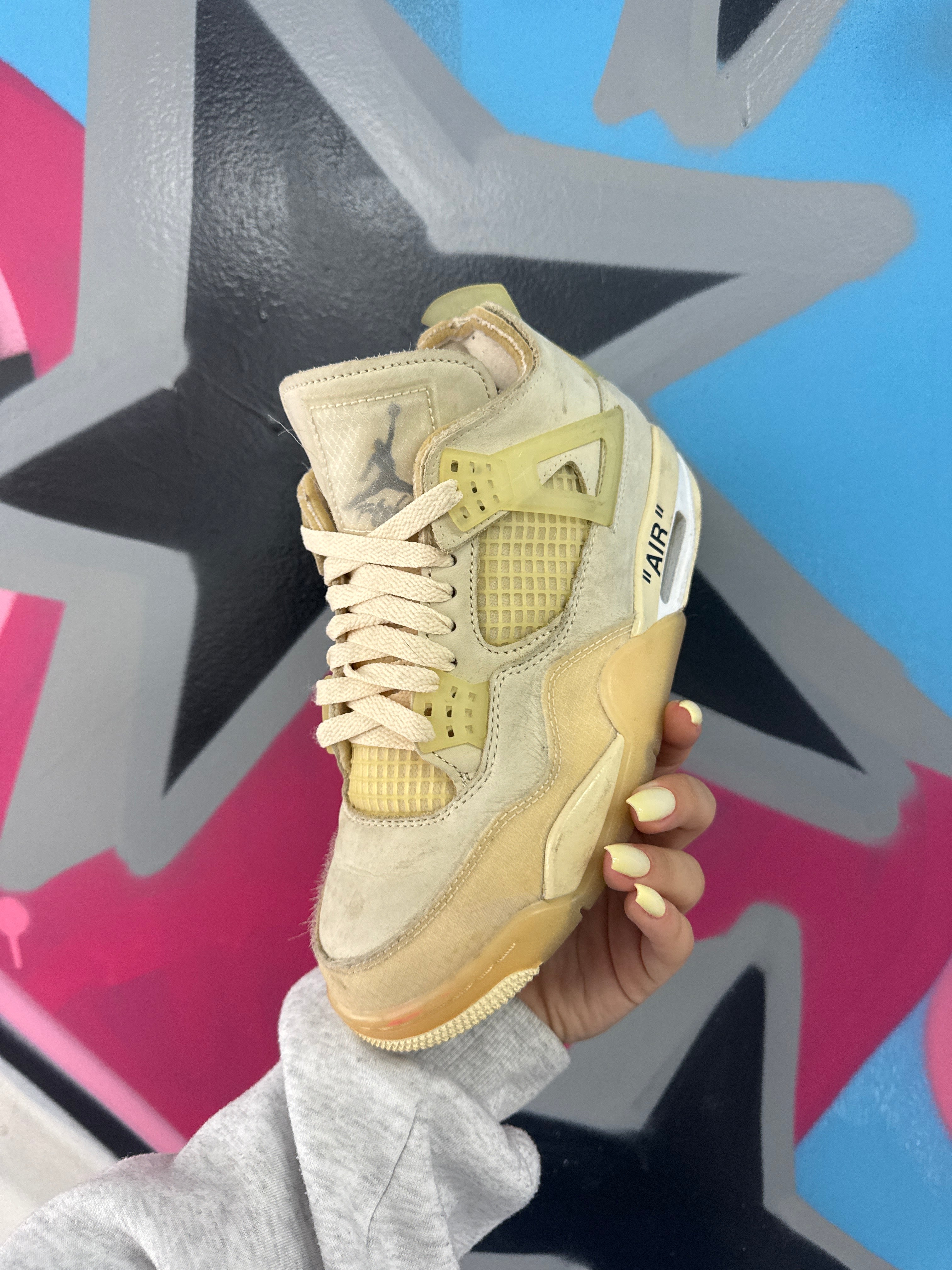 Jordan 4 Off White Sail Used 6W (4.5) No Box