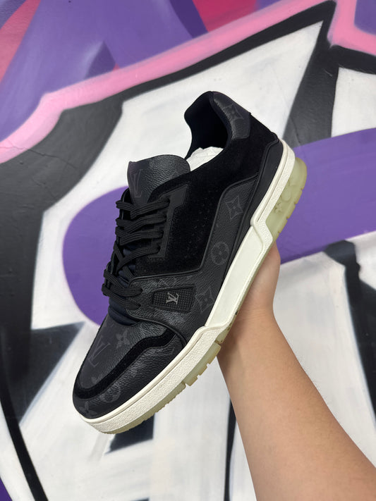 LV Black Monogram Trainer Sneakers
