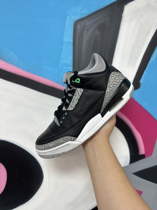 Jordan 3 Green Glow Sneakers