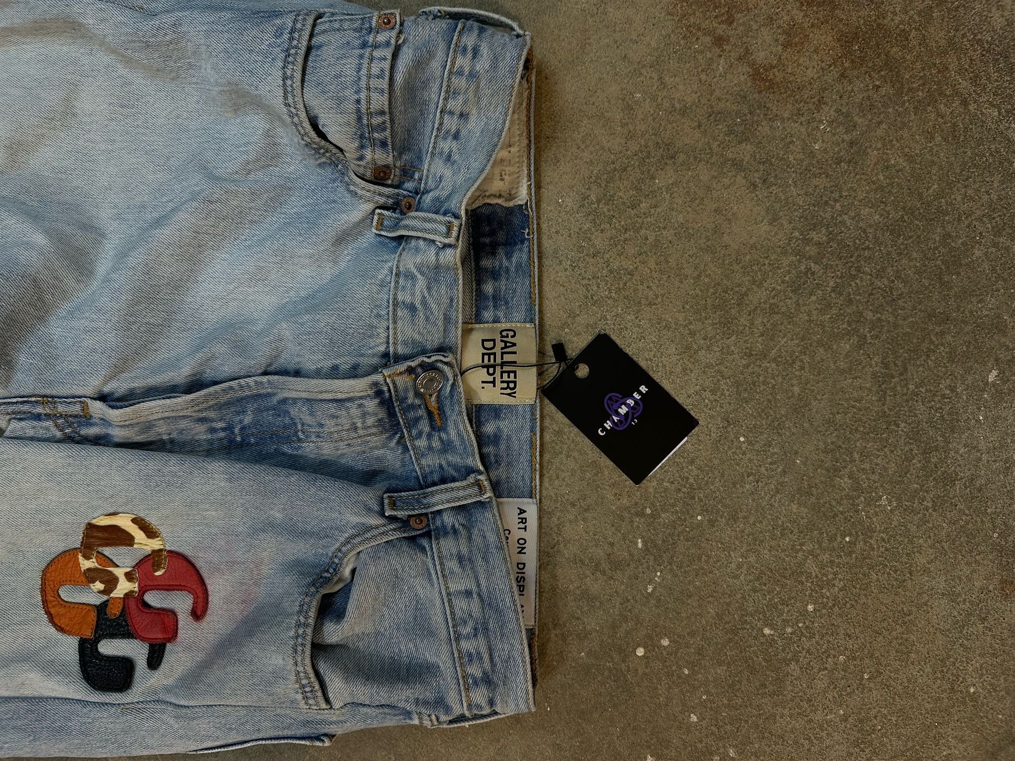 Gallery Dept G Patches Light Wash Blue Jeans