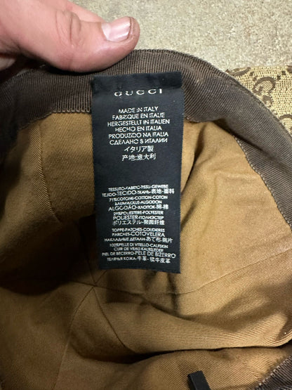 Gucci Patch Hat Brown Mono Used Medium