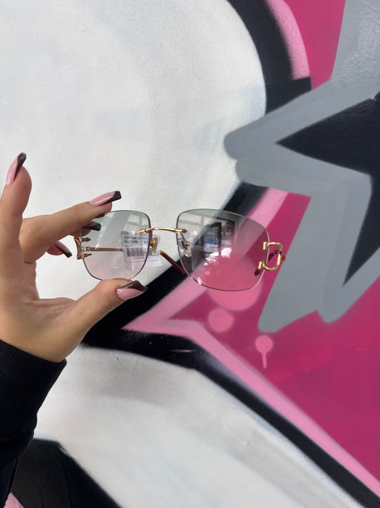 Cartier Brown Tint C Wire Glasses