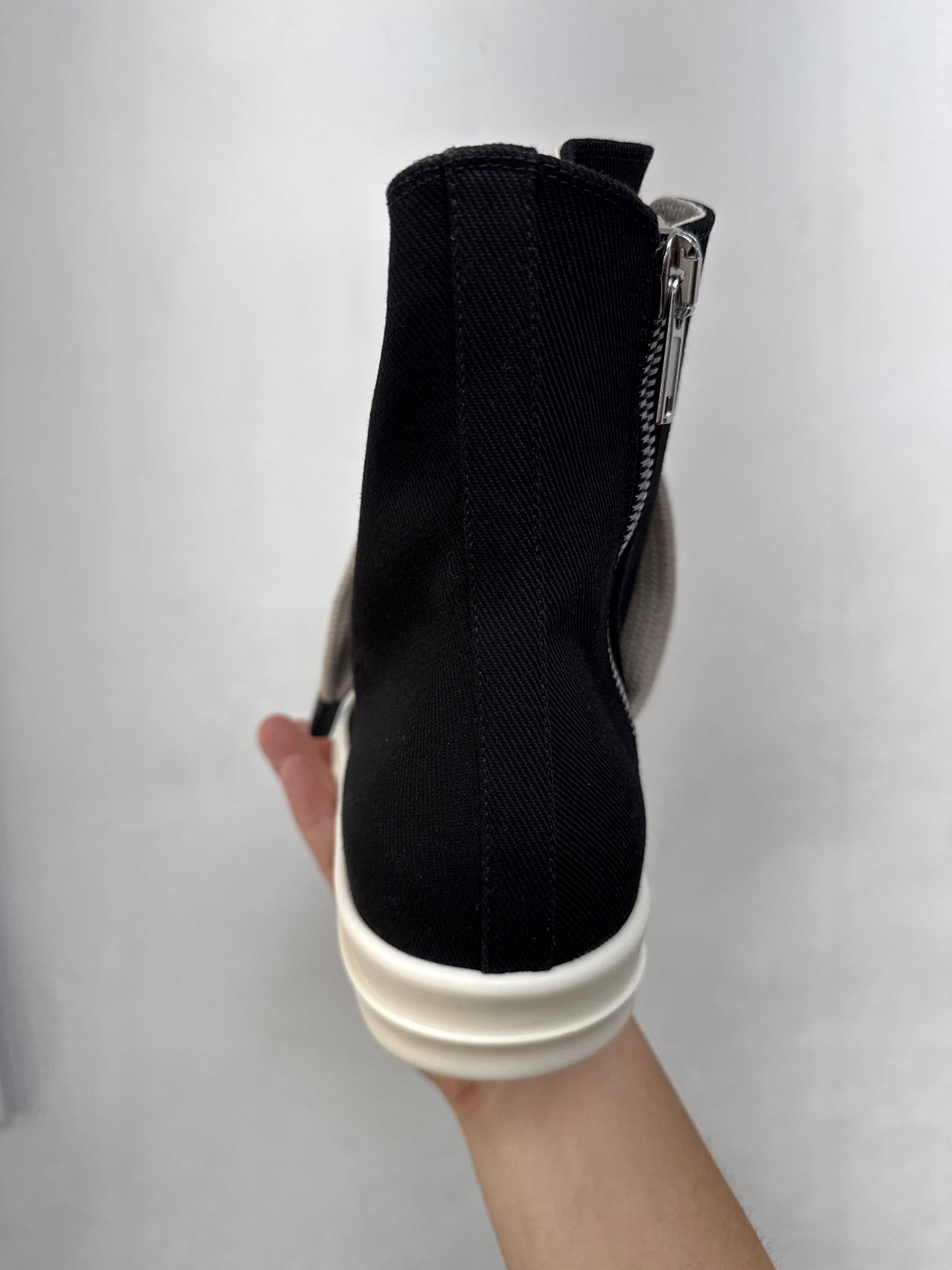 Rick Owens Black & Milk DRKSHDW Jumbo Lace Ramone High Sneakers