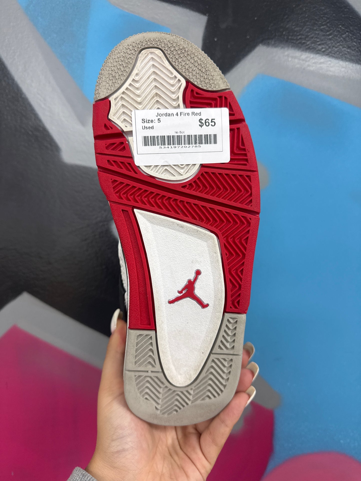 Jordan 4 Fire Red Used No Box