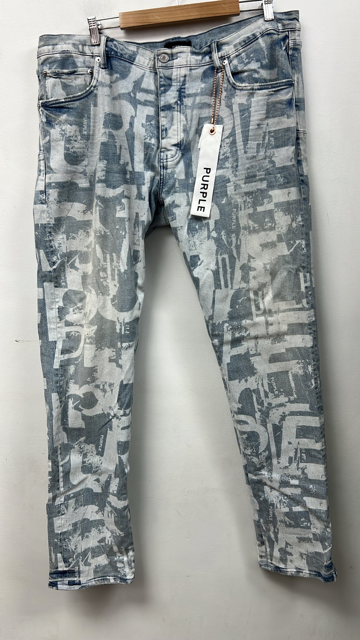 Purple Brand Light Wash White Jeans