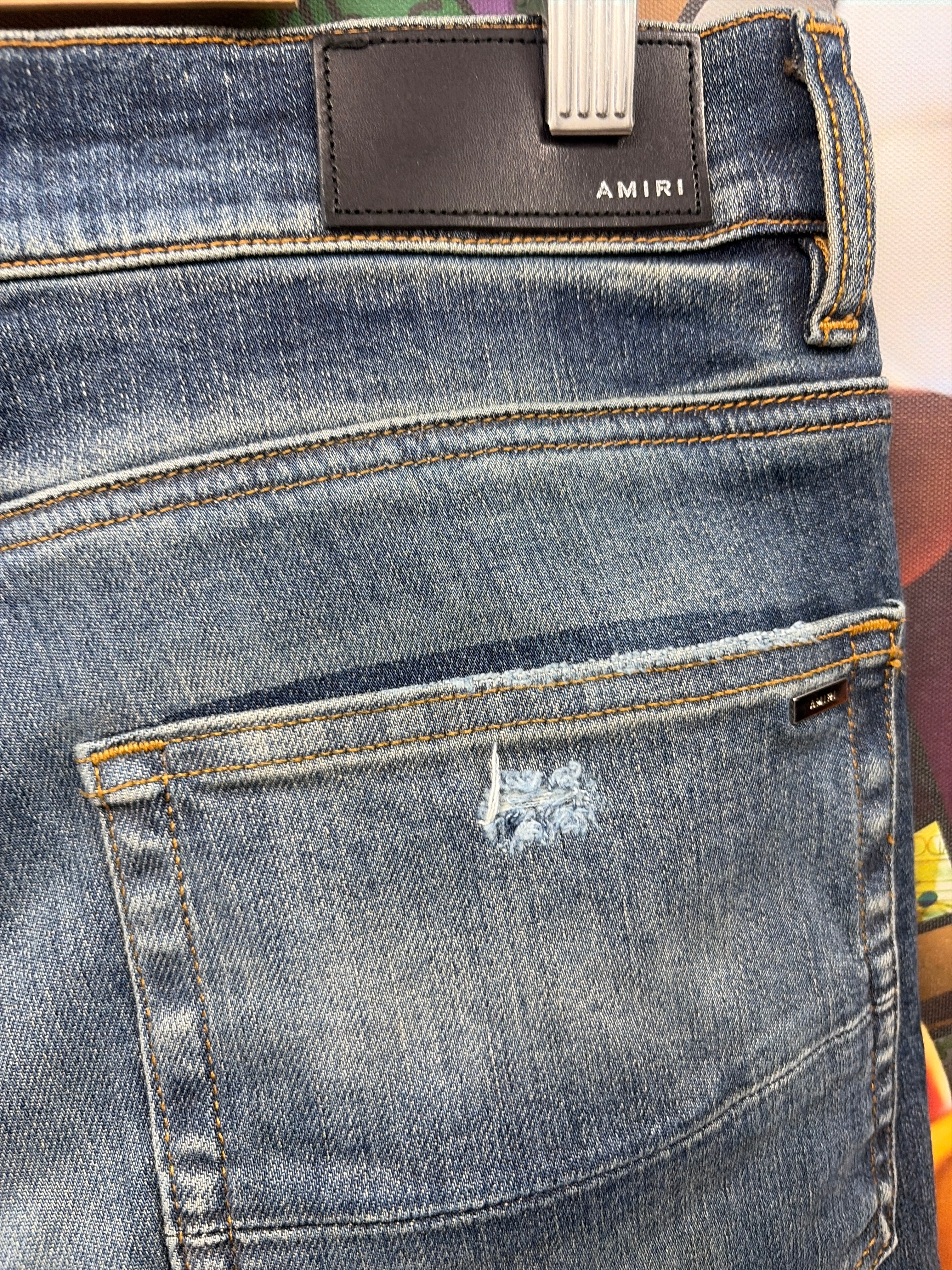 Amiri MX1 Deep Classic Black Patch Jeans