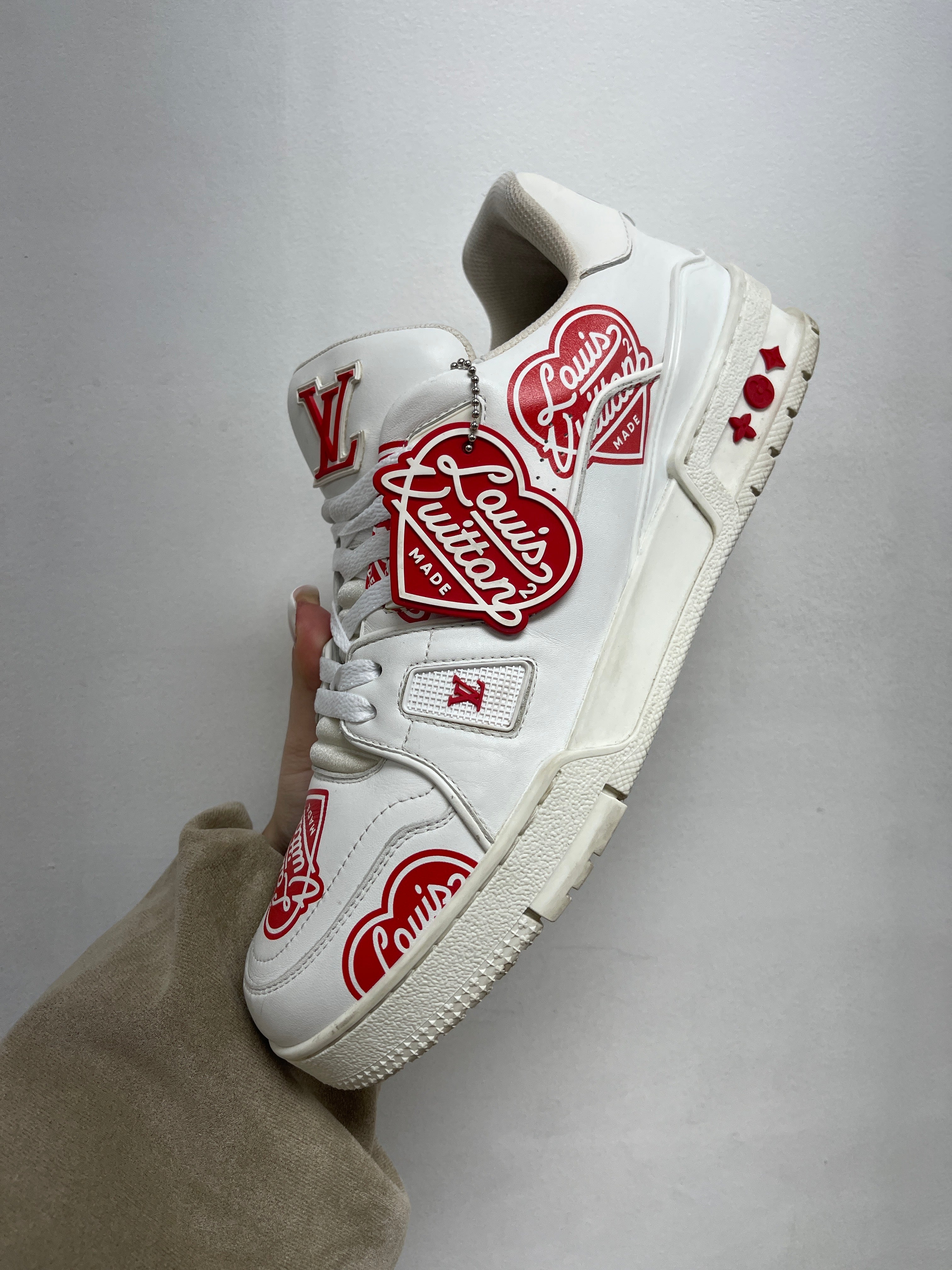 Louis Vuitton White Nigo Trainer Sneakers