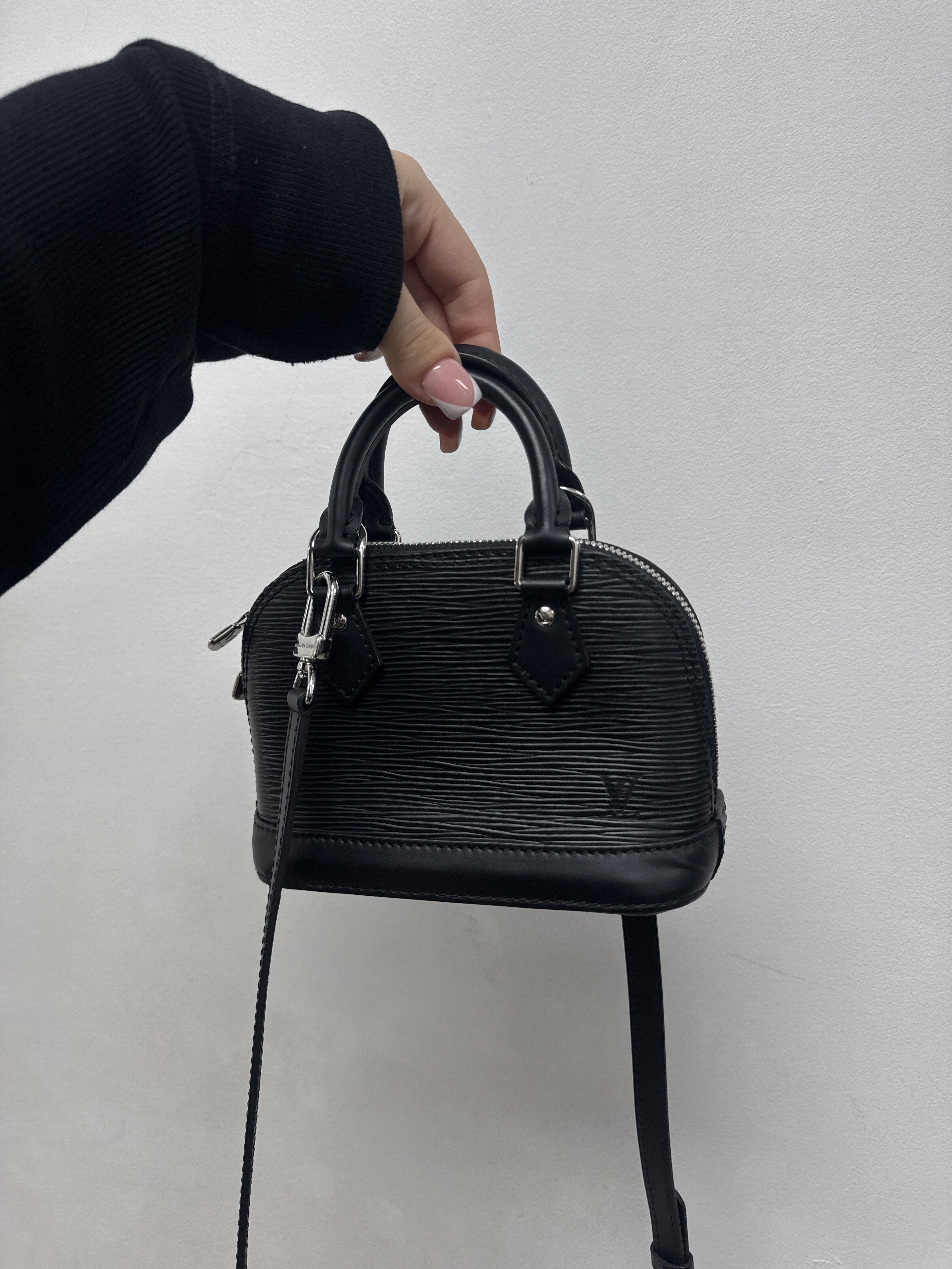 Louis Vuitton Black Epi Leather Alma BB Bag