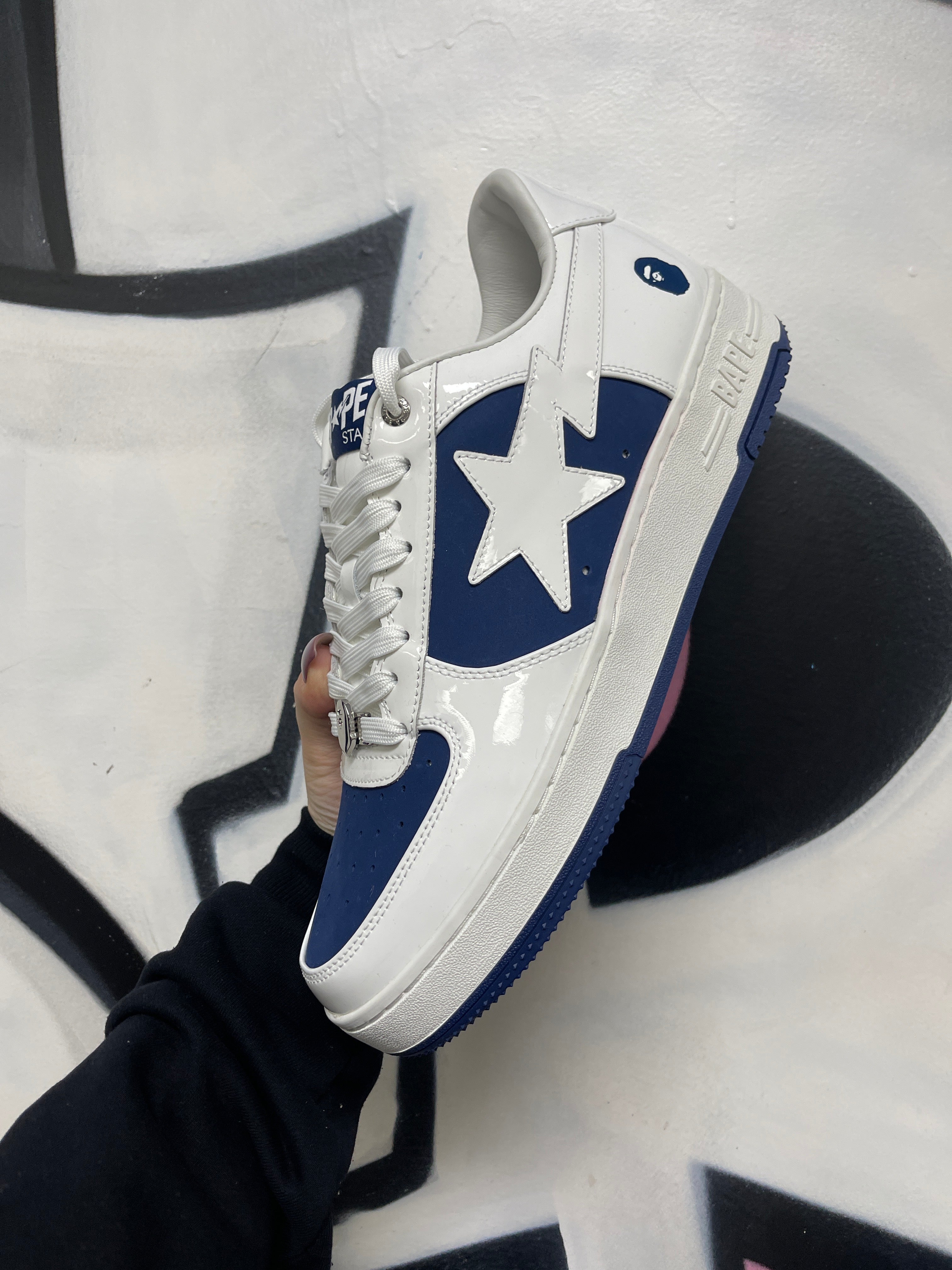 Bape Sta Low White Navy Sneakers