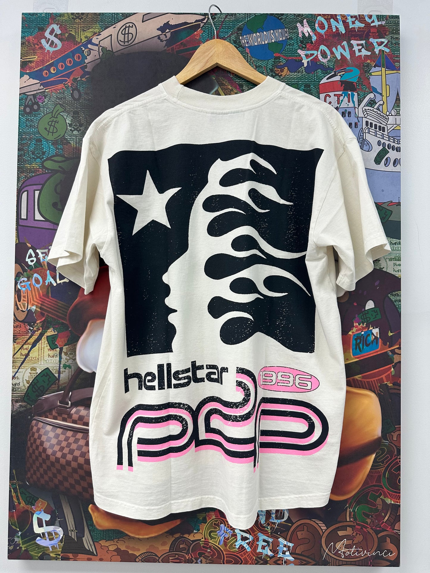 Hellstar Tee Sport Logo Cream Pink