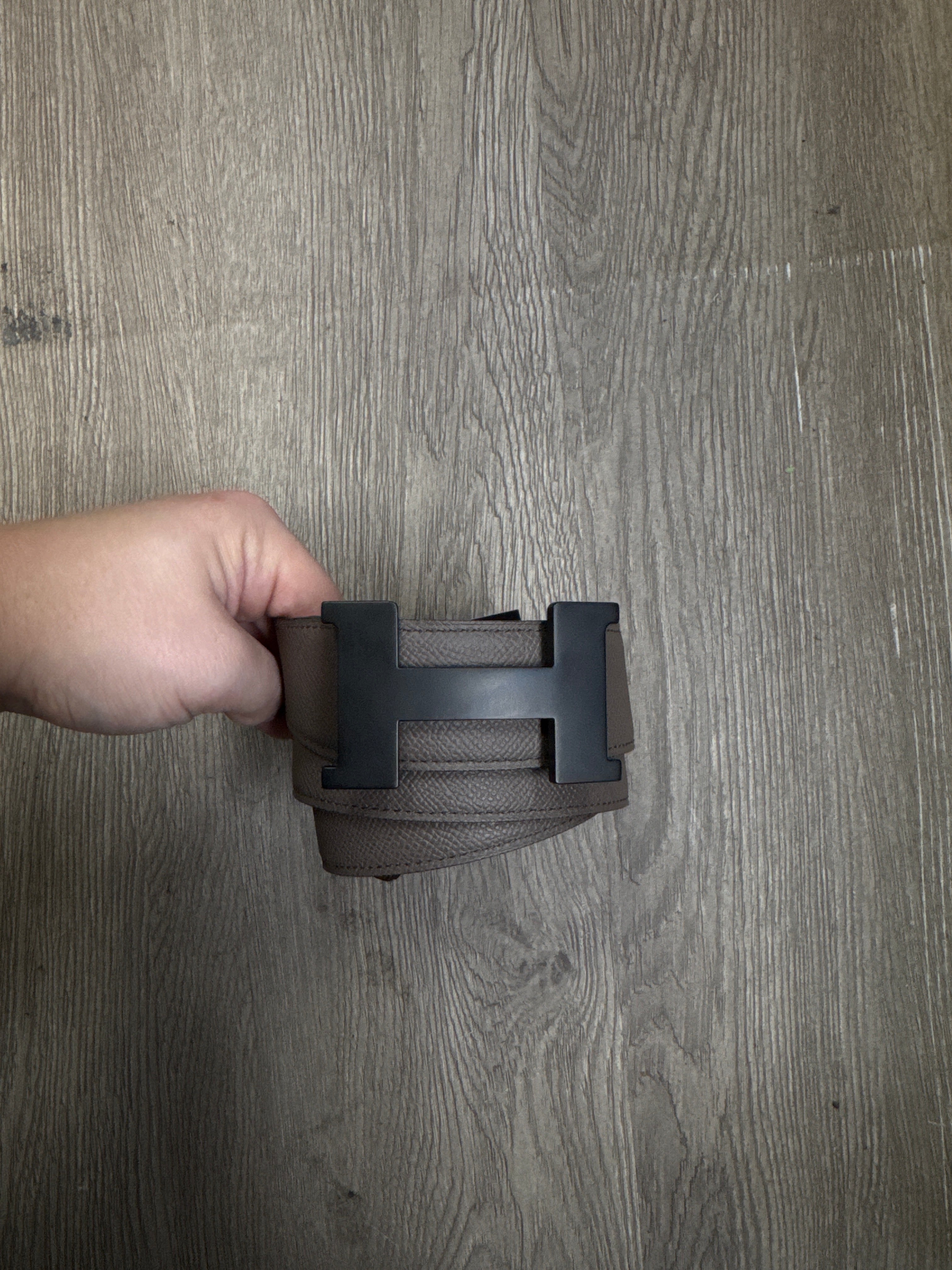 Hermes Brown Orange Black H (100-40) Belt