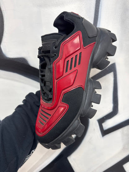 Prada Red Black Cloudbust Sneakers