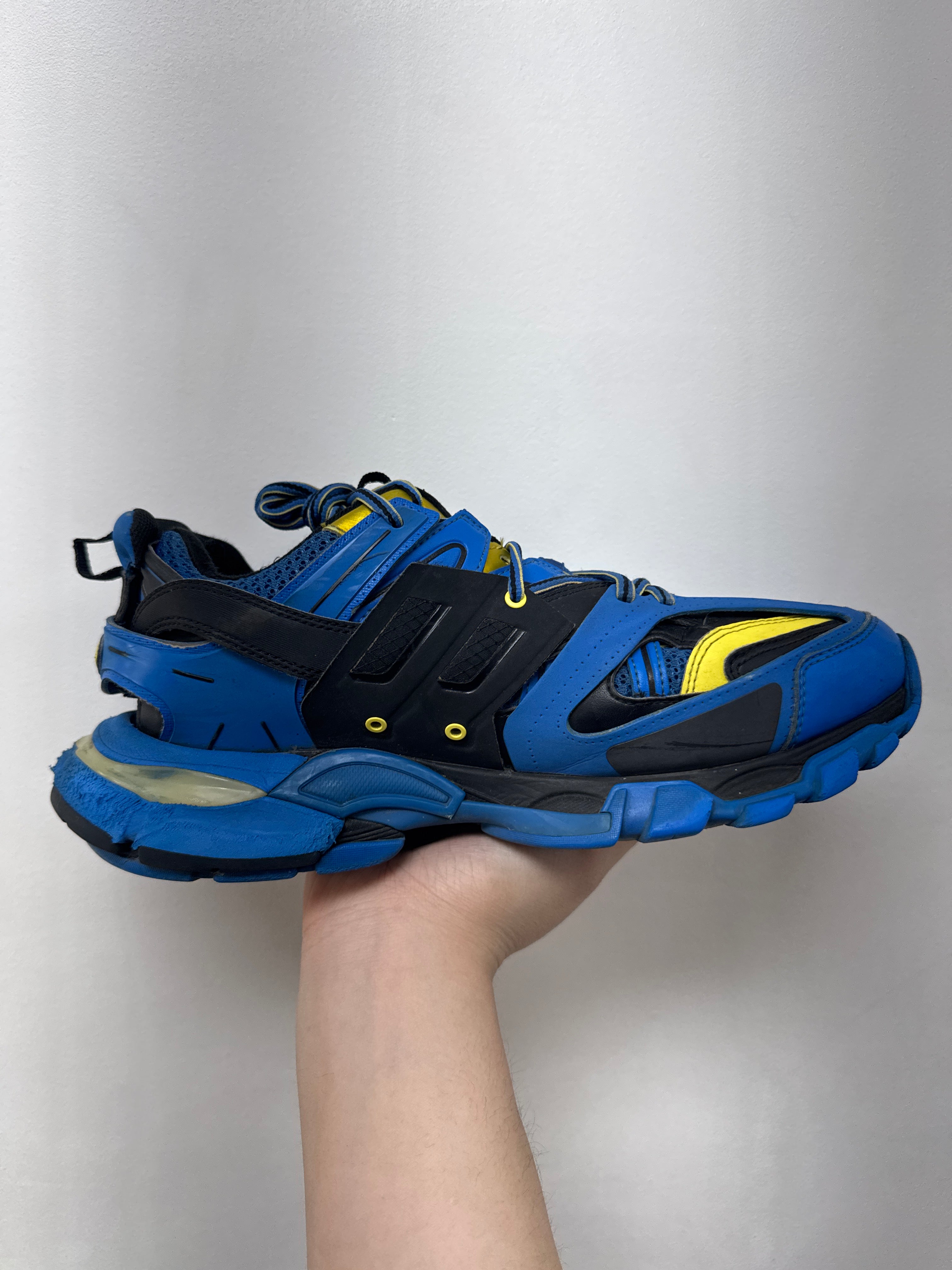 Balenciaga Blue Yellow Track Sneakers