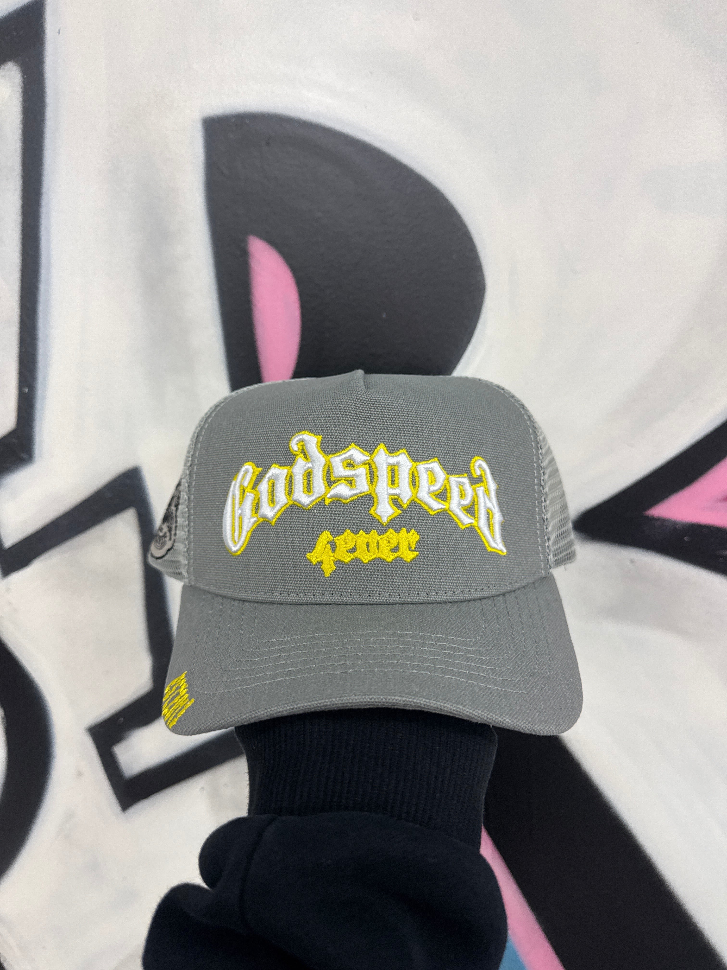 Godspeed Forever Trucker Grey Yellow