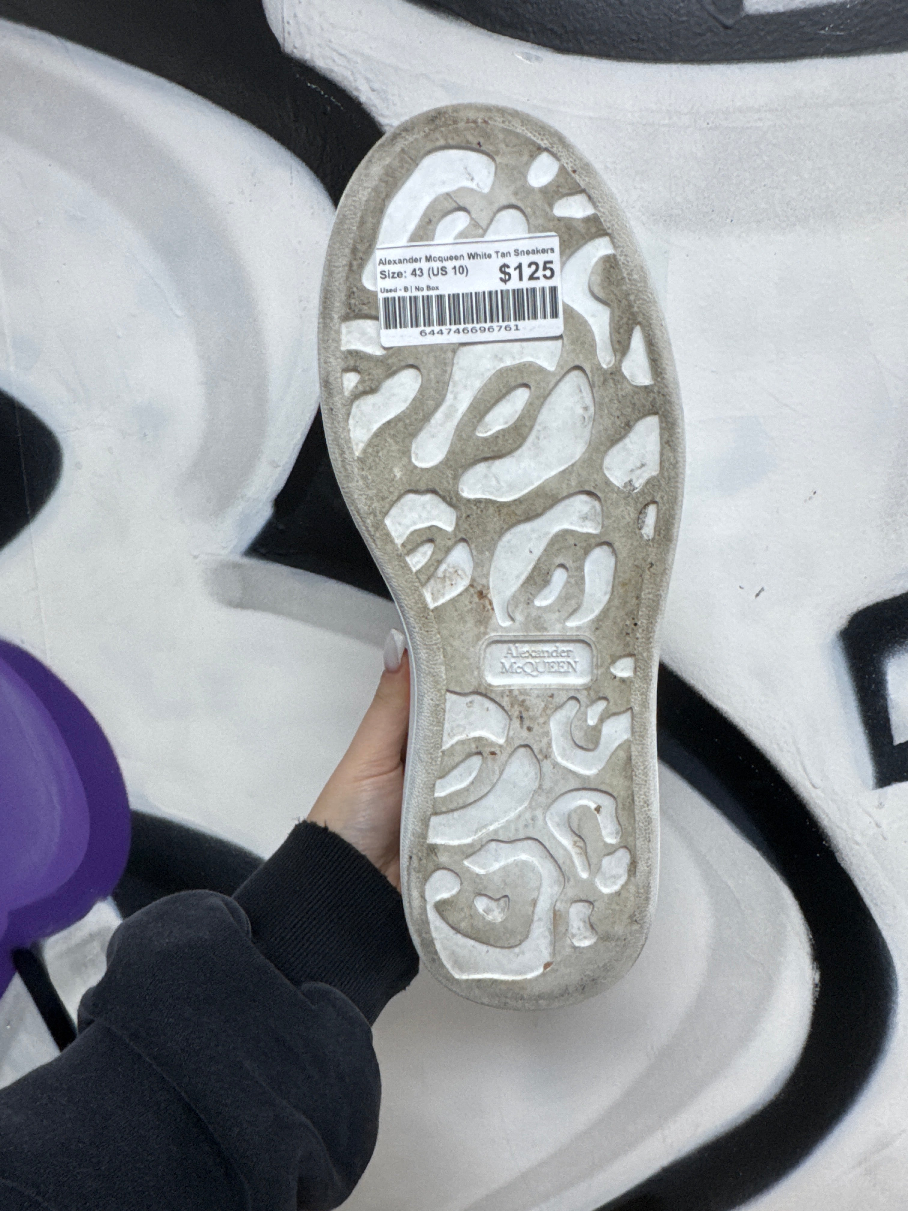 Alexander Mcqueen White Tan Sneakers