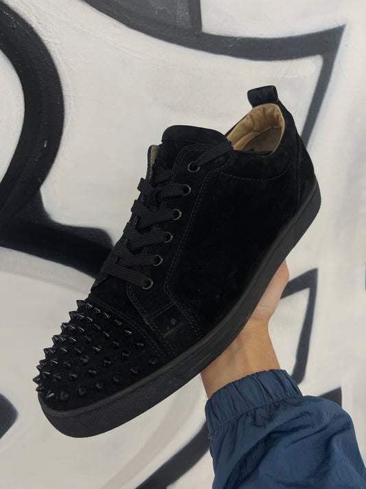Louboutin Spiked Sneaker Low Black Used 44.5 (US 11.5) With Box