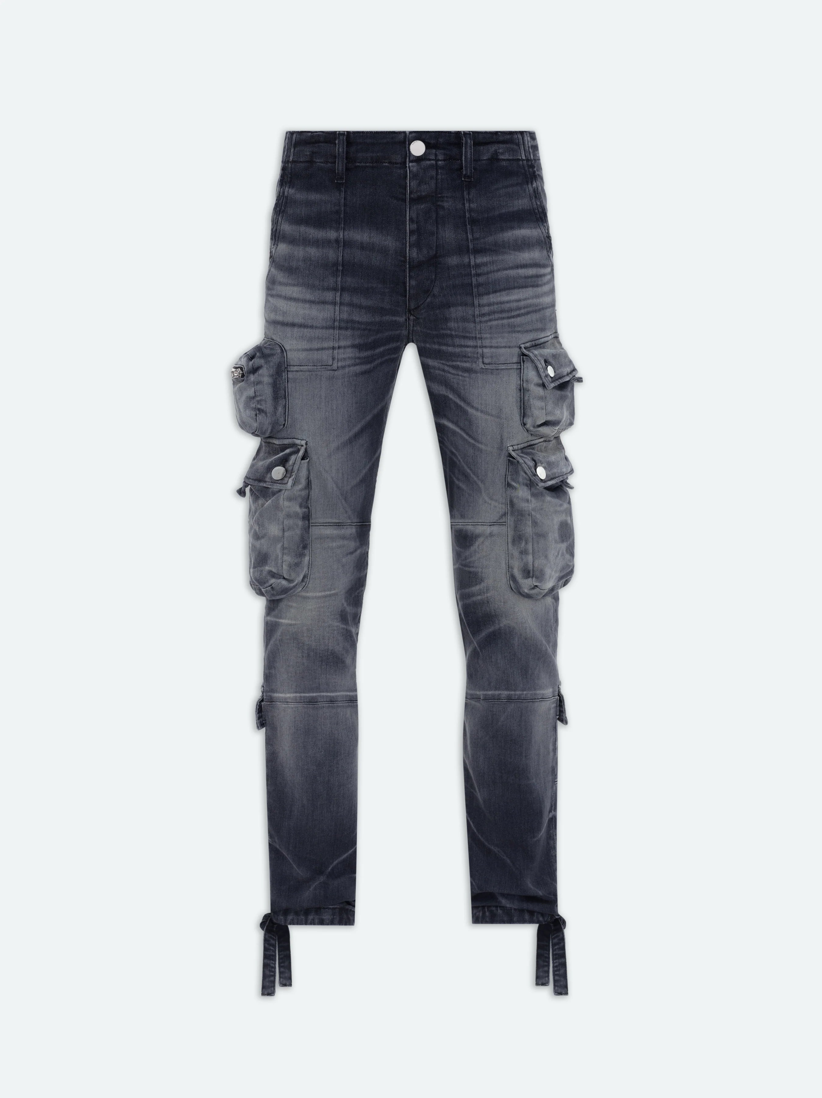 Amiri Tactical Cargo Denim Light Wash - Vintage