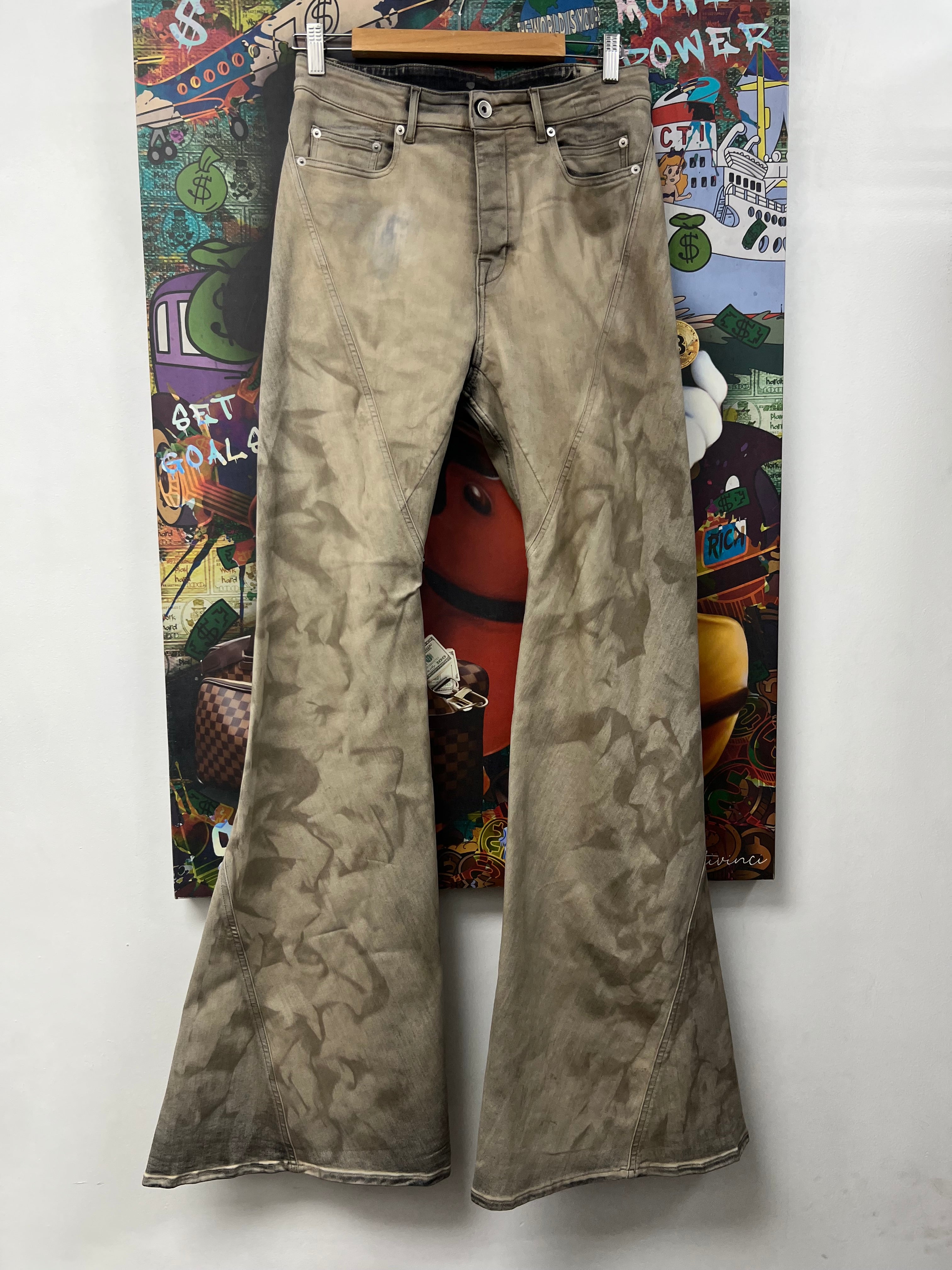 Rick Owens Bolan Mineral Pearl Jeans