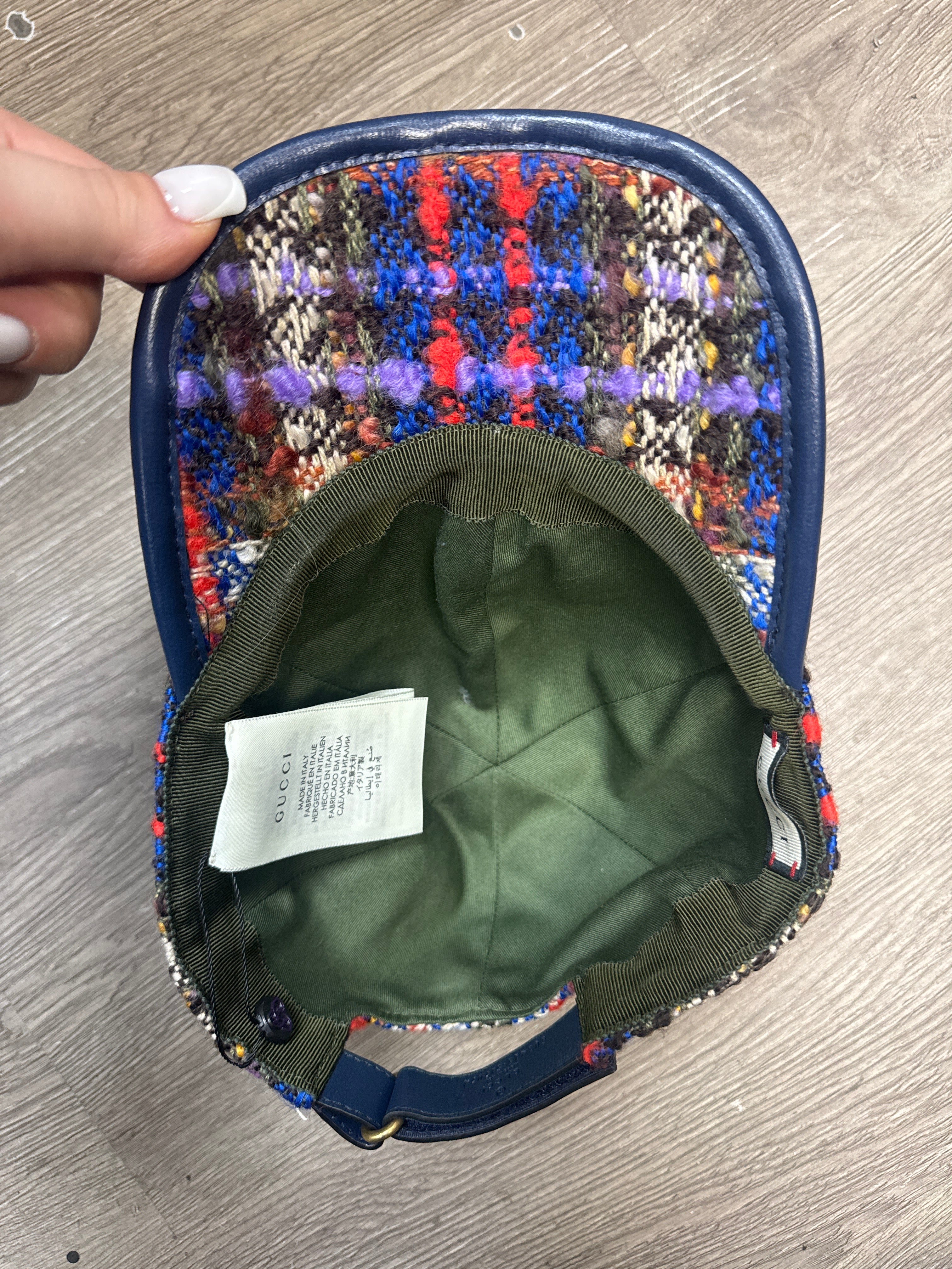 Gucci Multi Color Tweed GG Hat