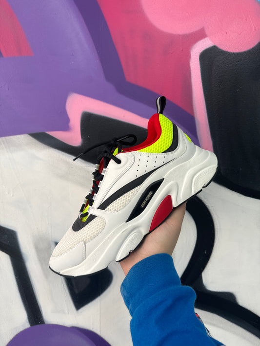 Dior B22 Homme Lime Red Sneakers