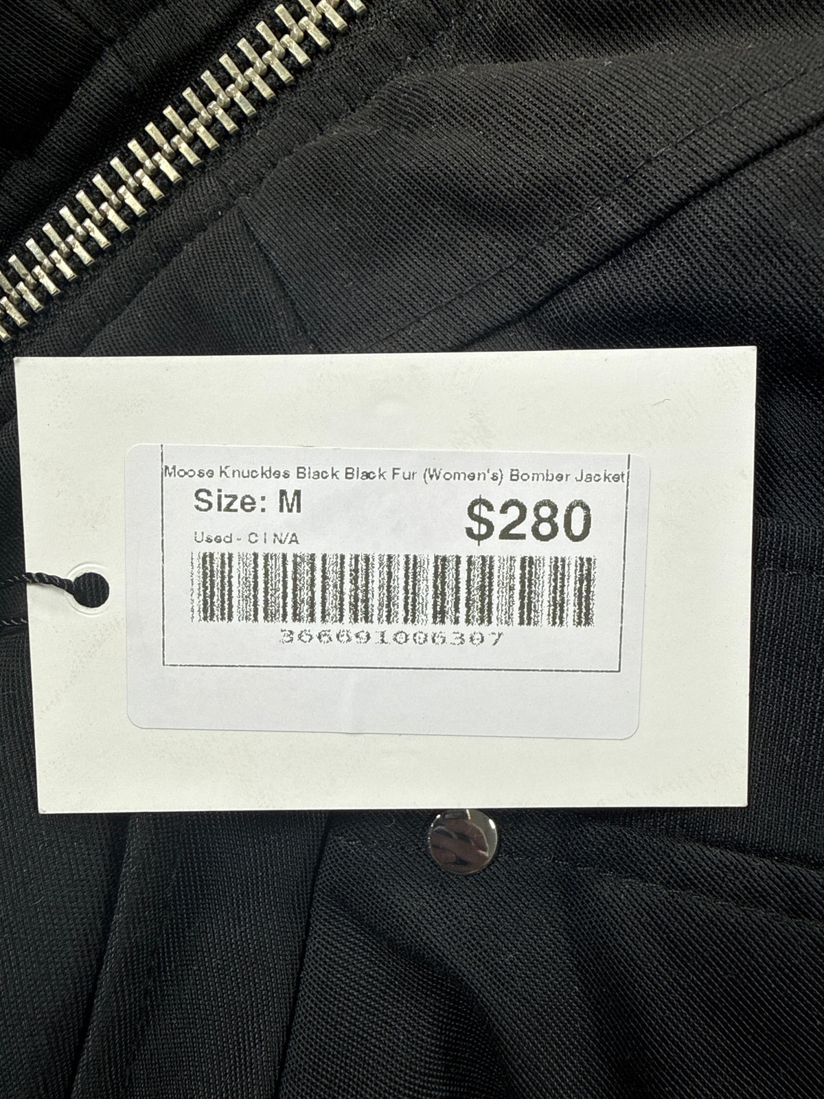 Moose Knuckles Black Black Fur (Women's) Bomber Jacket