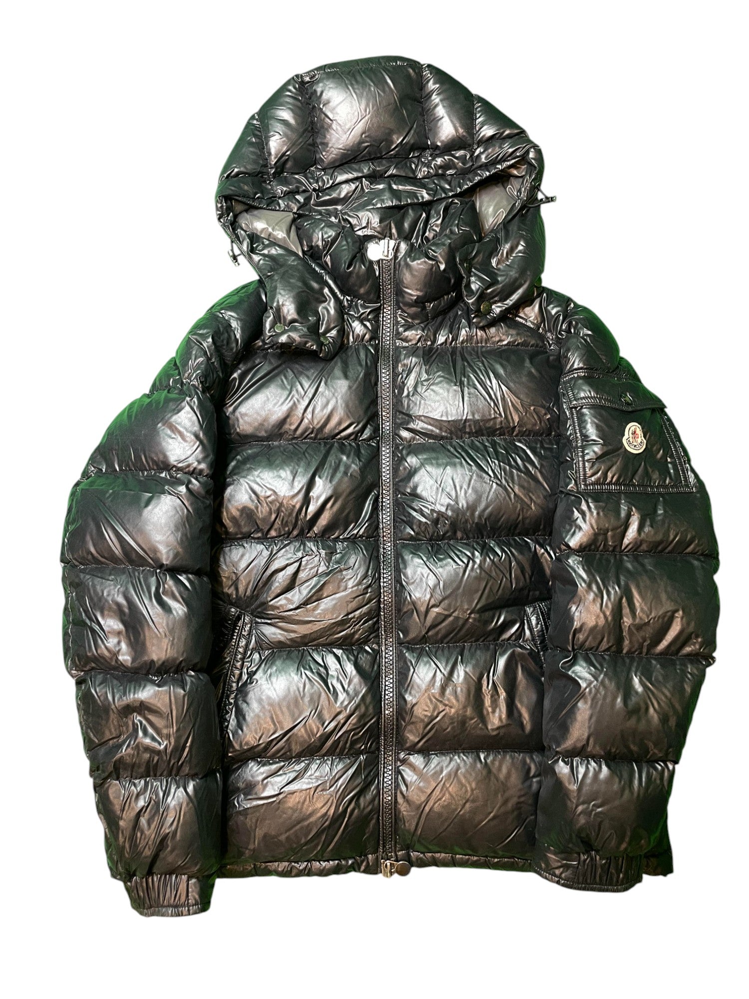 Moncler "Maya" Black Puffer Coat