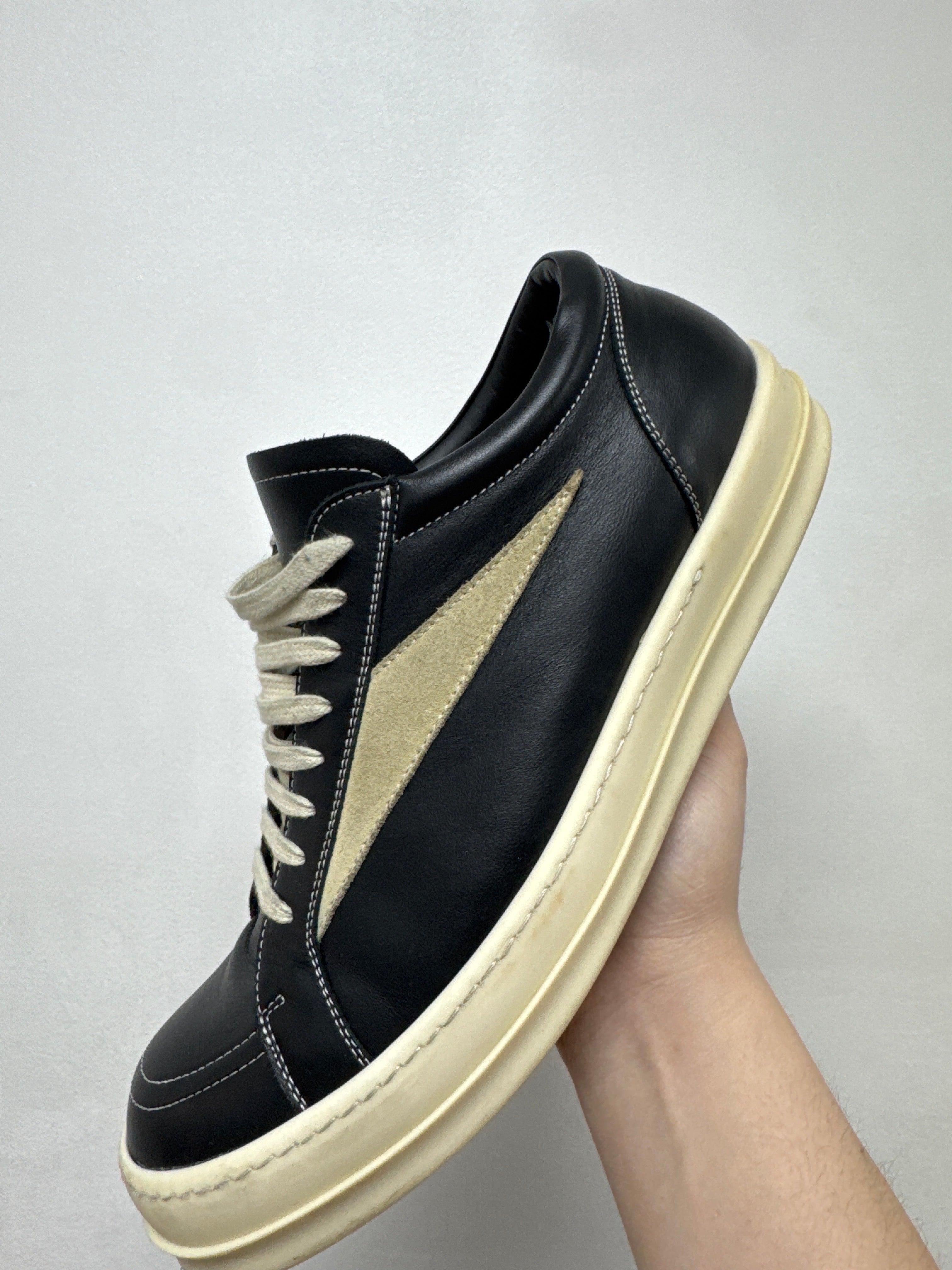 Rick Owens Black Mainline Vintage Sneakers