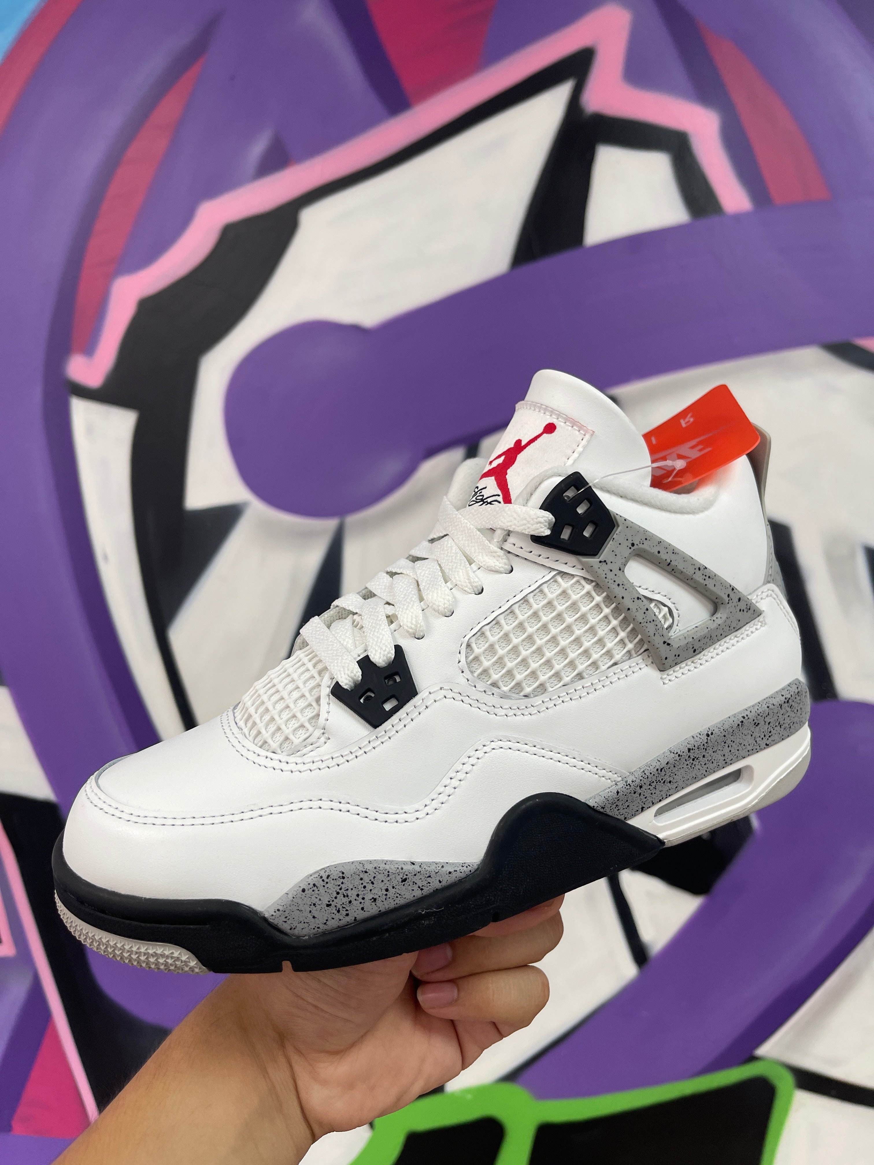 Jordan 4 White Cement Sneakers