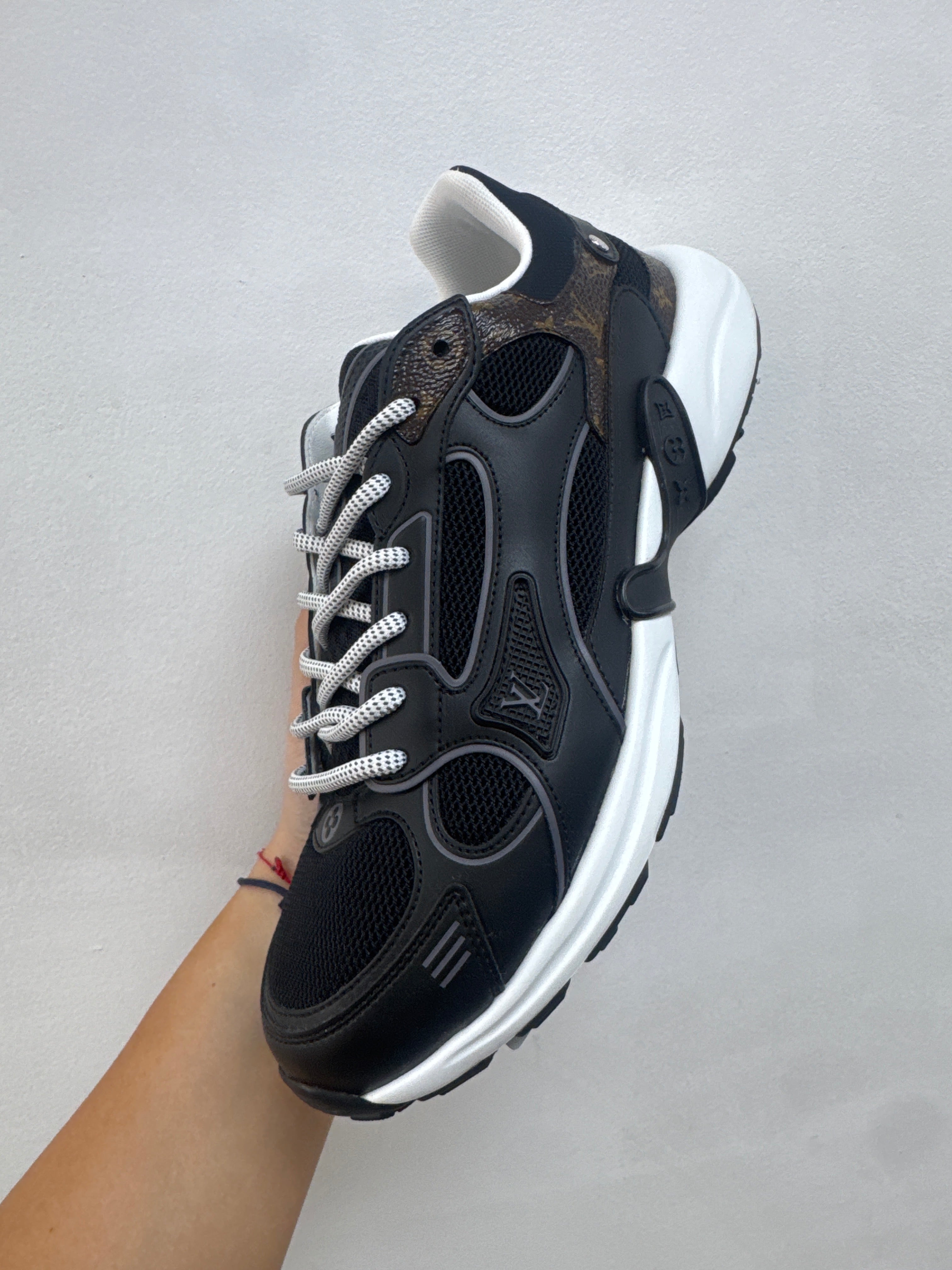 Louis Vuitton Black Brown Monogram Olympia Sneakers