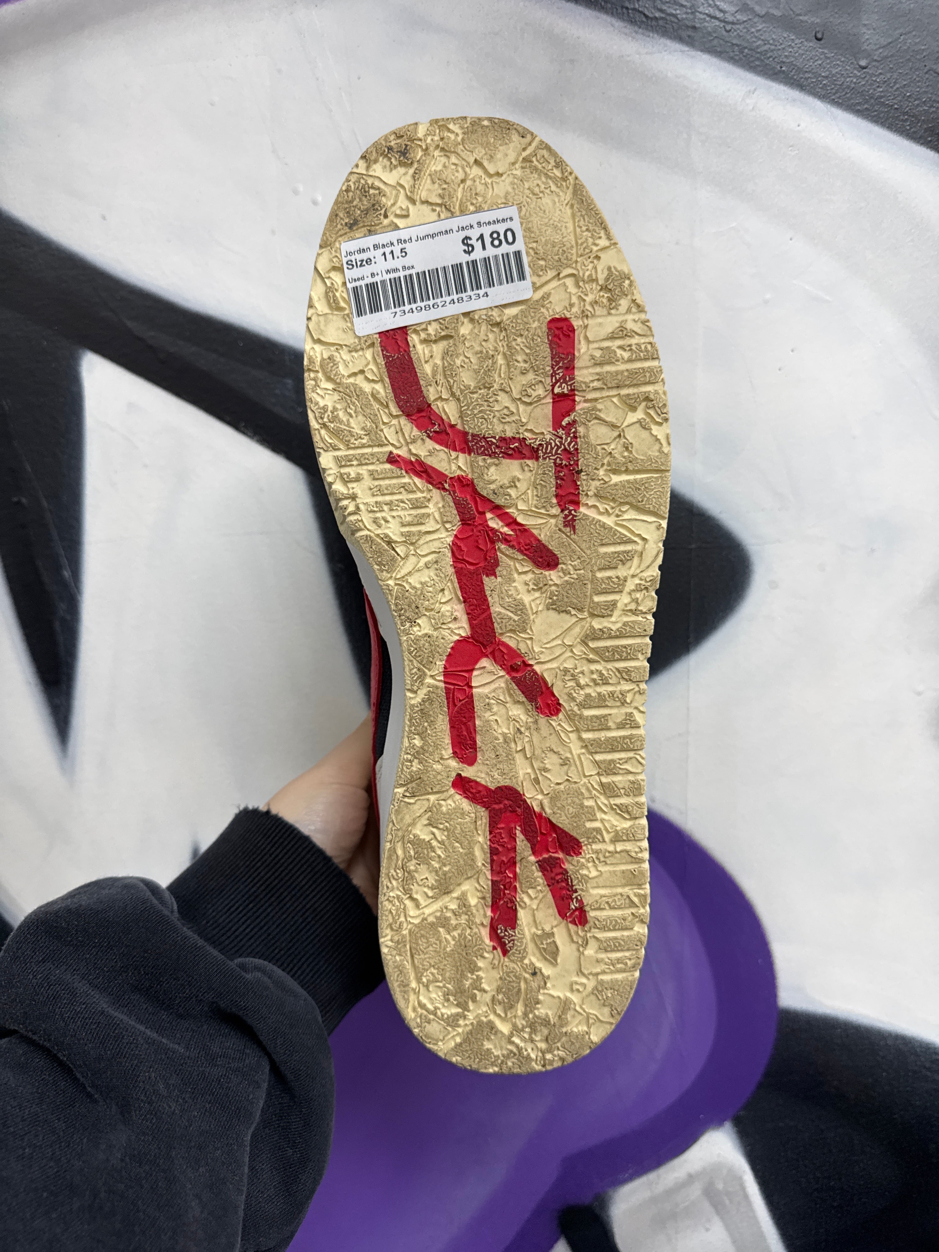 Jordan Black Red Jumpman Jack Sneakers