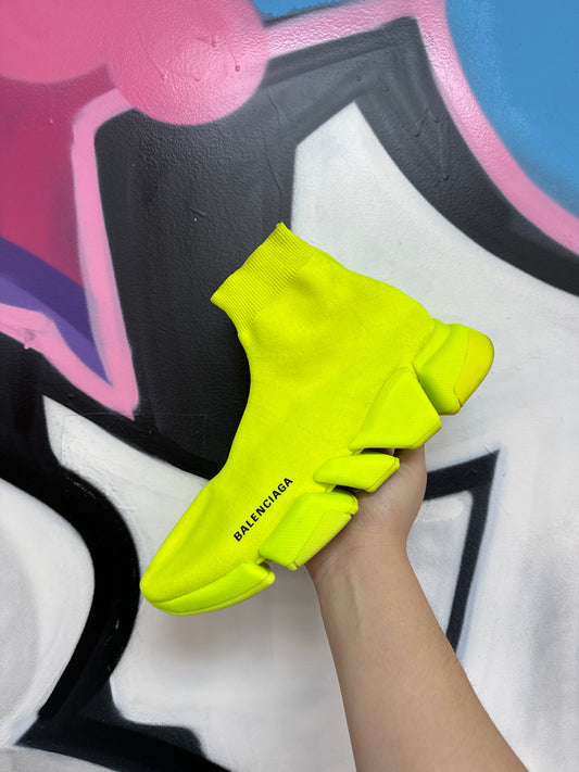 Balenciaga Sock Runner Lime Sneakers