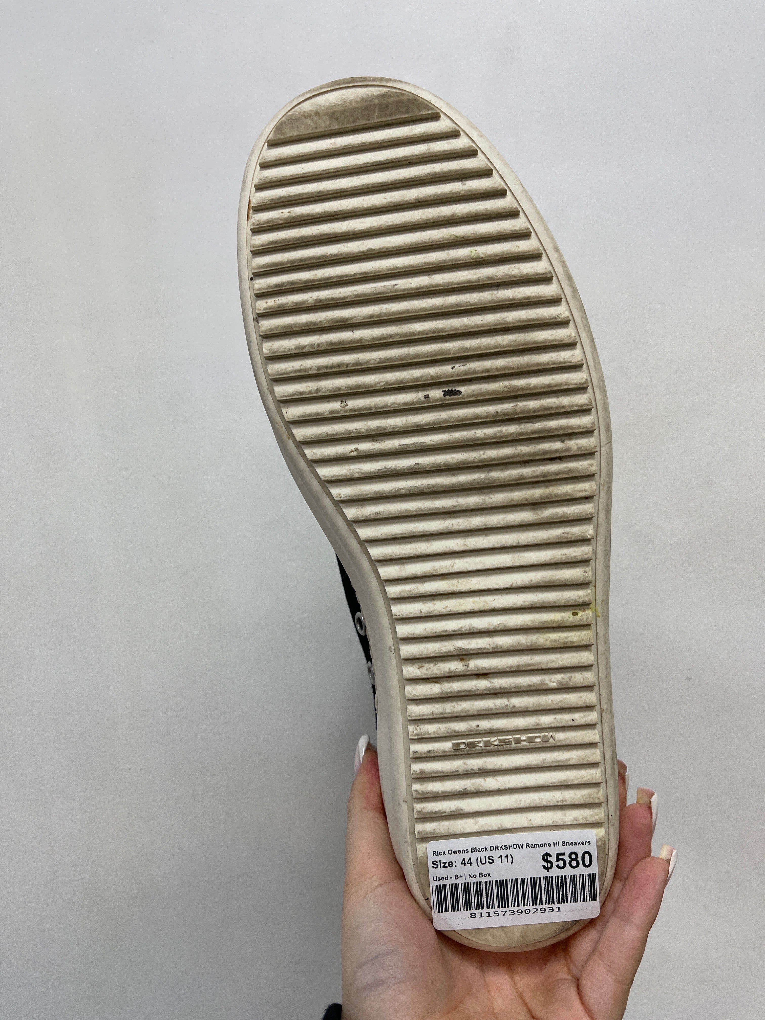 Rick Owens Black DRKSHDW Ramone Hi Sneakers