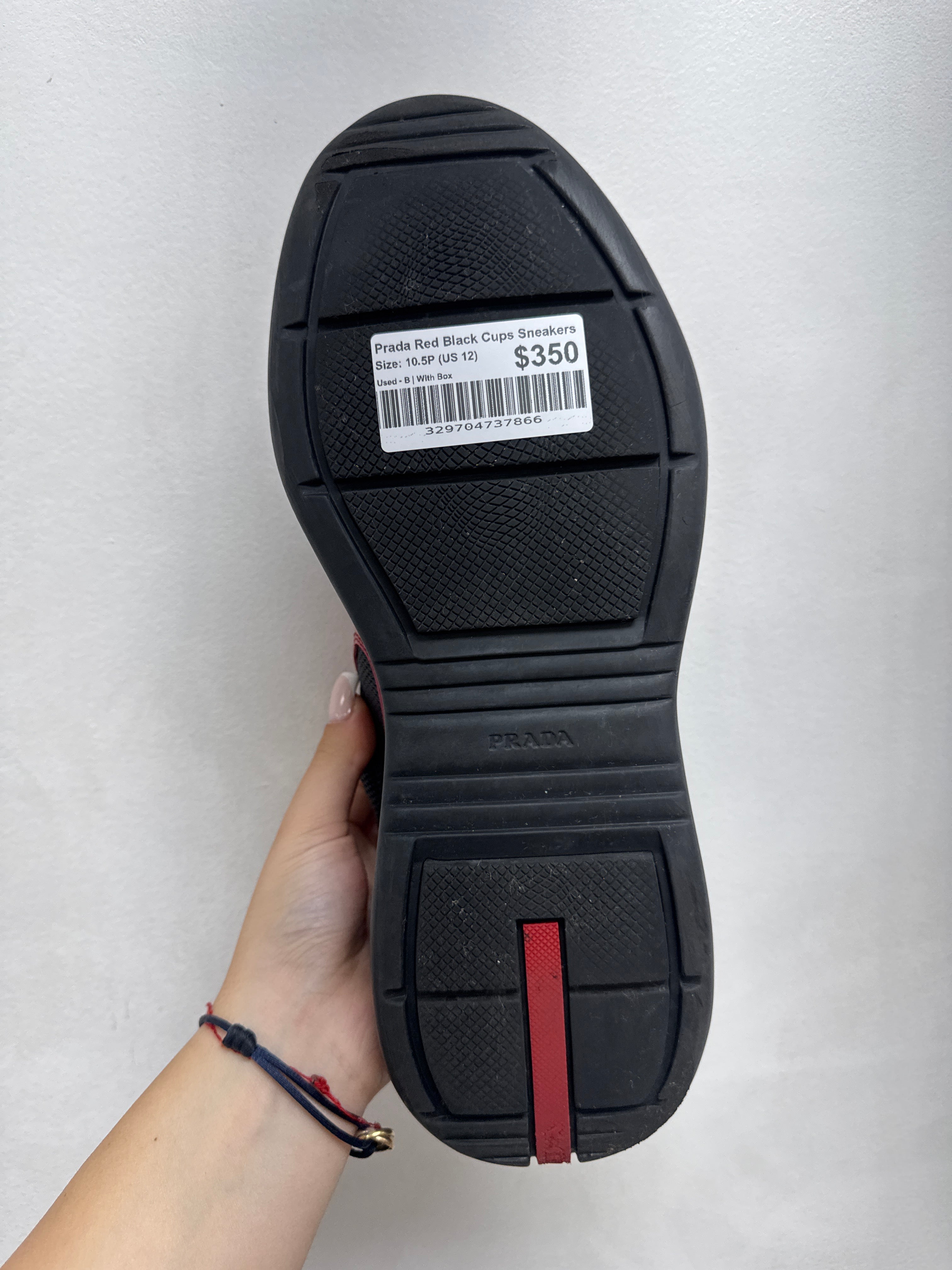 Prada Red Black Cups Sneakers