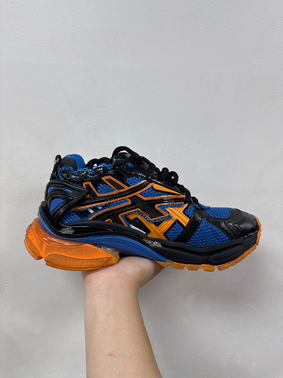 Balenciaga Blue Orange Chunky Runner Sneakers