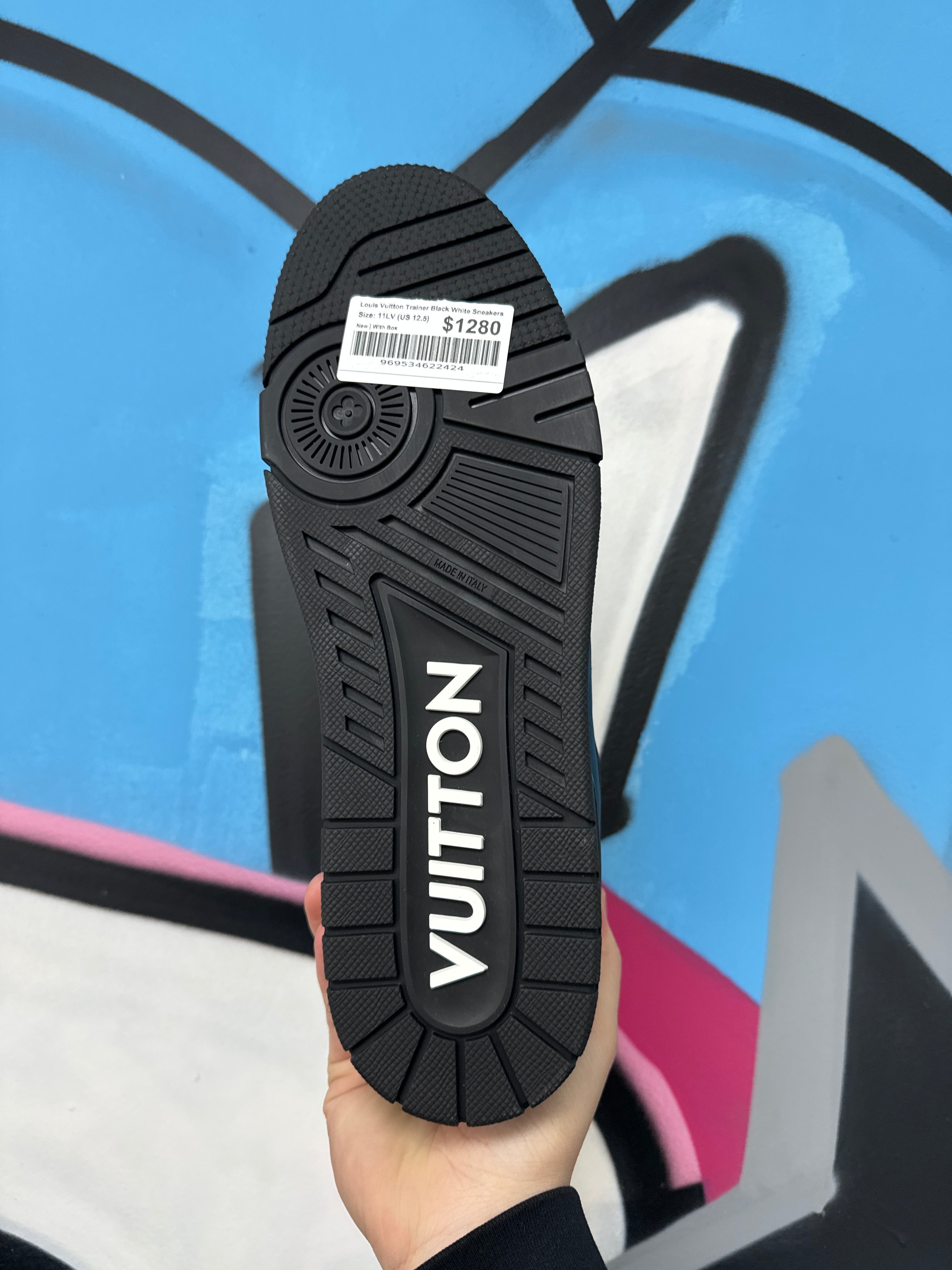 Louis Vuitton Trainer Black White Sneakers