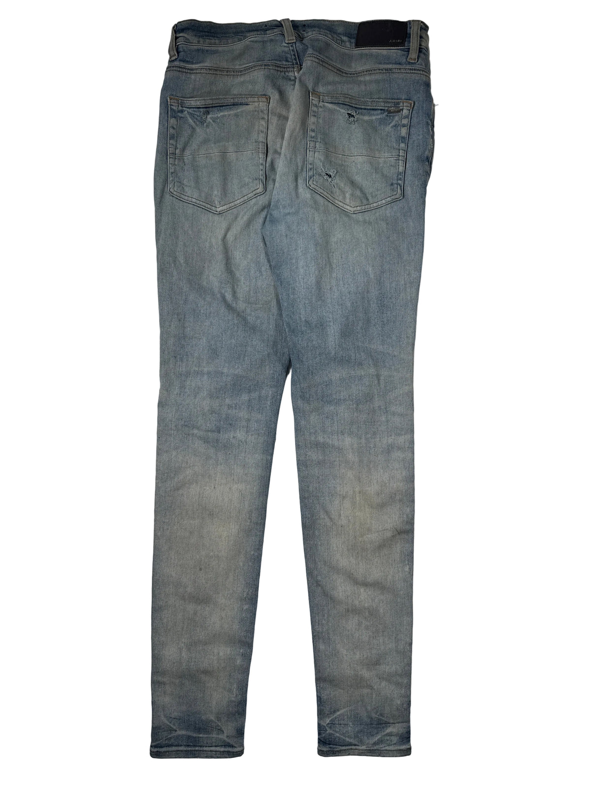 Amiri Light Wash Tie Dye Patchwork Jeans