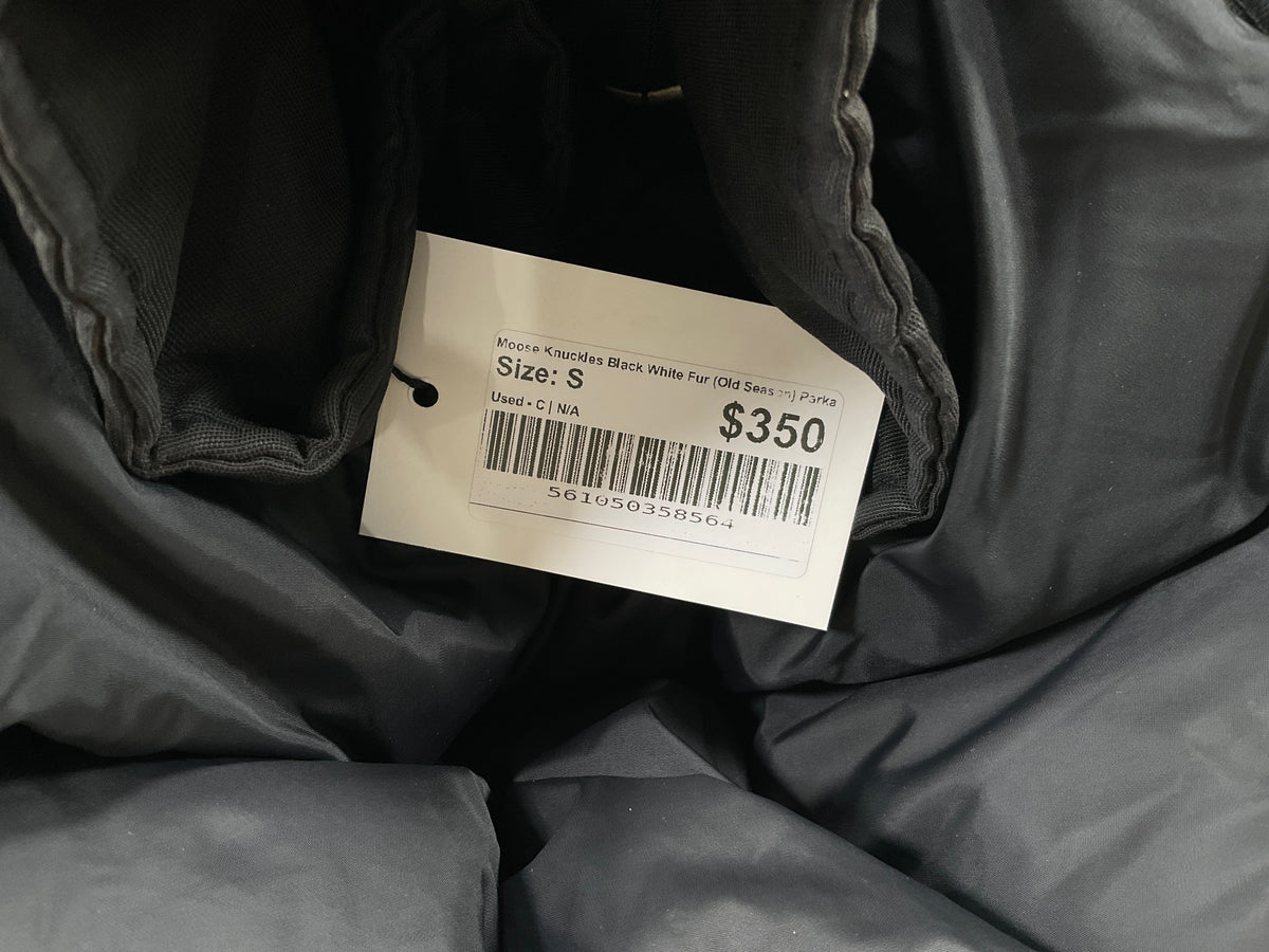 Moose Knuckles Black White Fur (Old Season) Parka