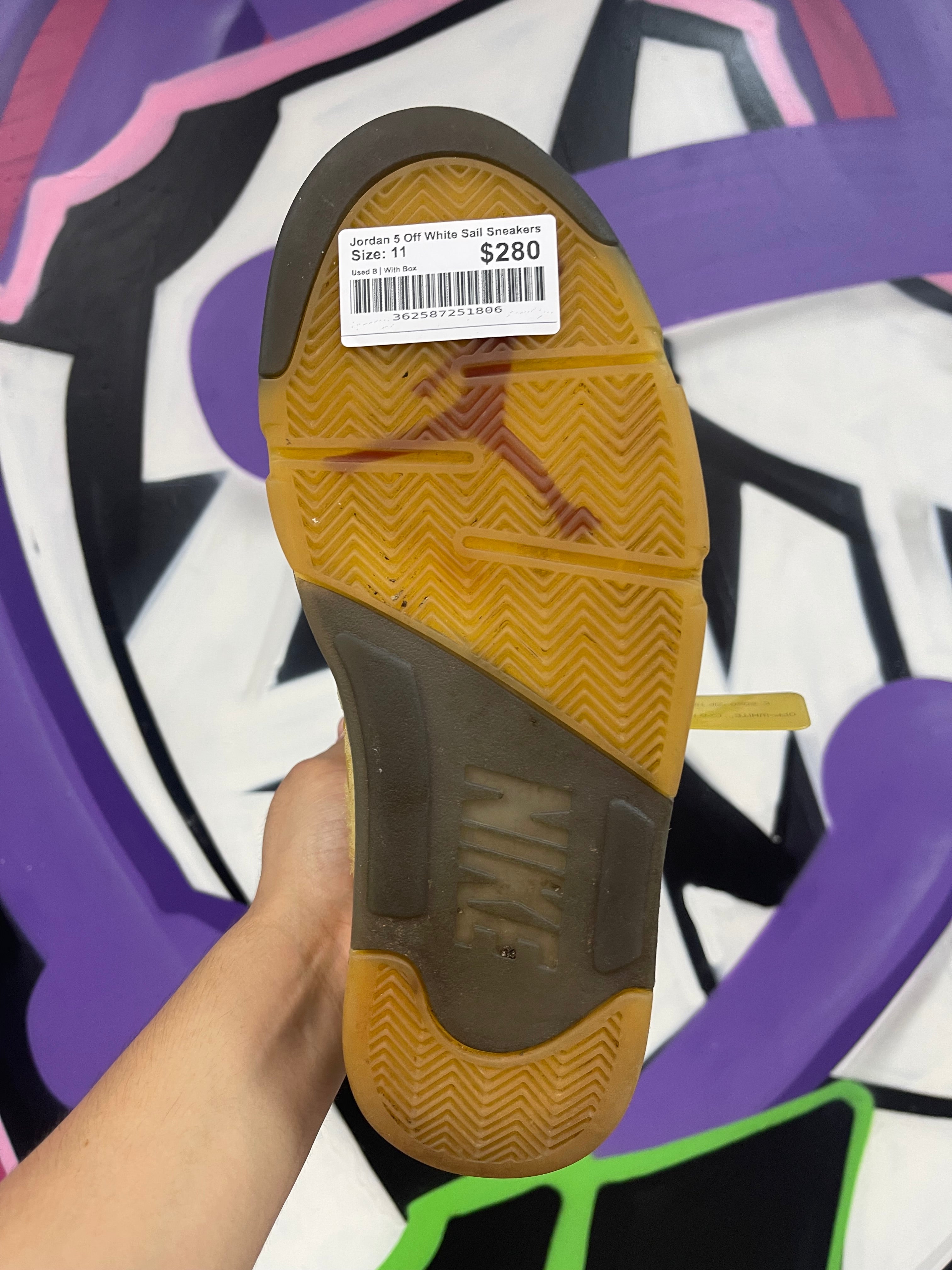 Jordan 5 Off White Sail Sneakers