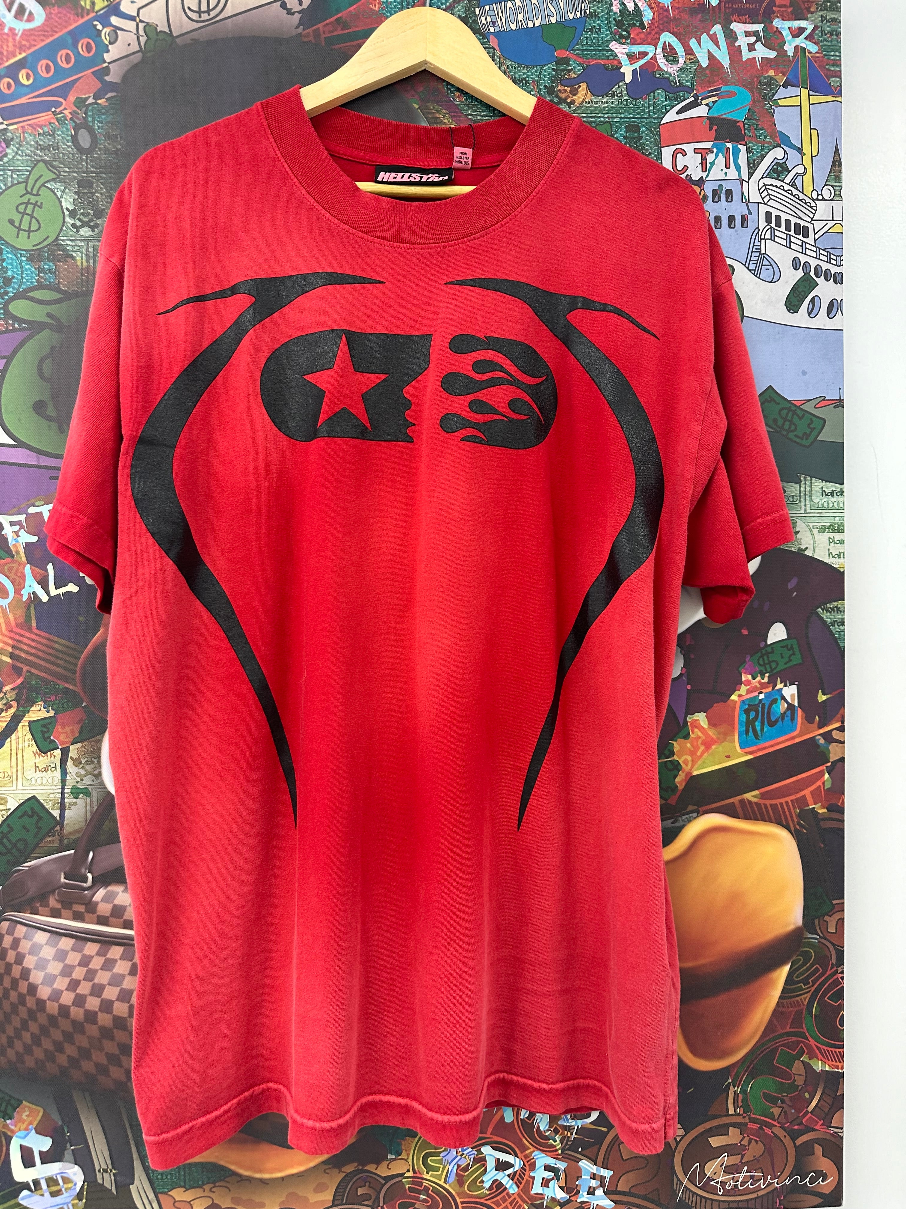 Hellstar 7 On 7 Tee Red New Large In Plastic