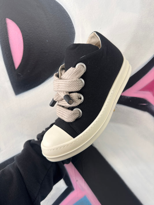 Rick Owens Padded Jumbo Lace Low Black Milk (EU 38.5) New With Box
