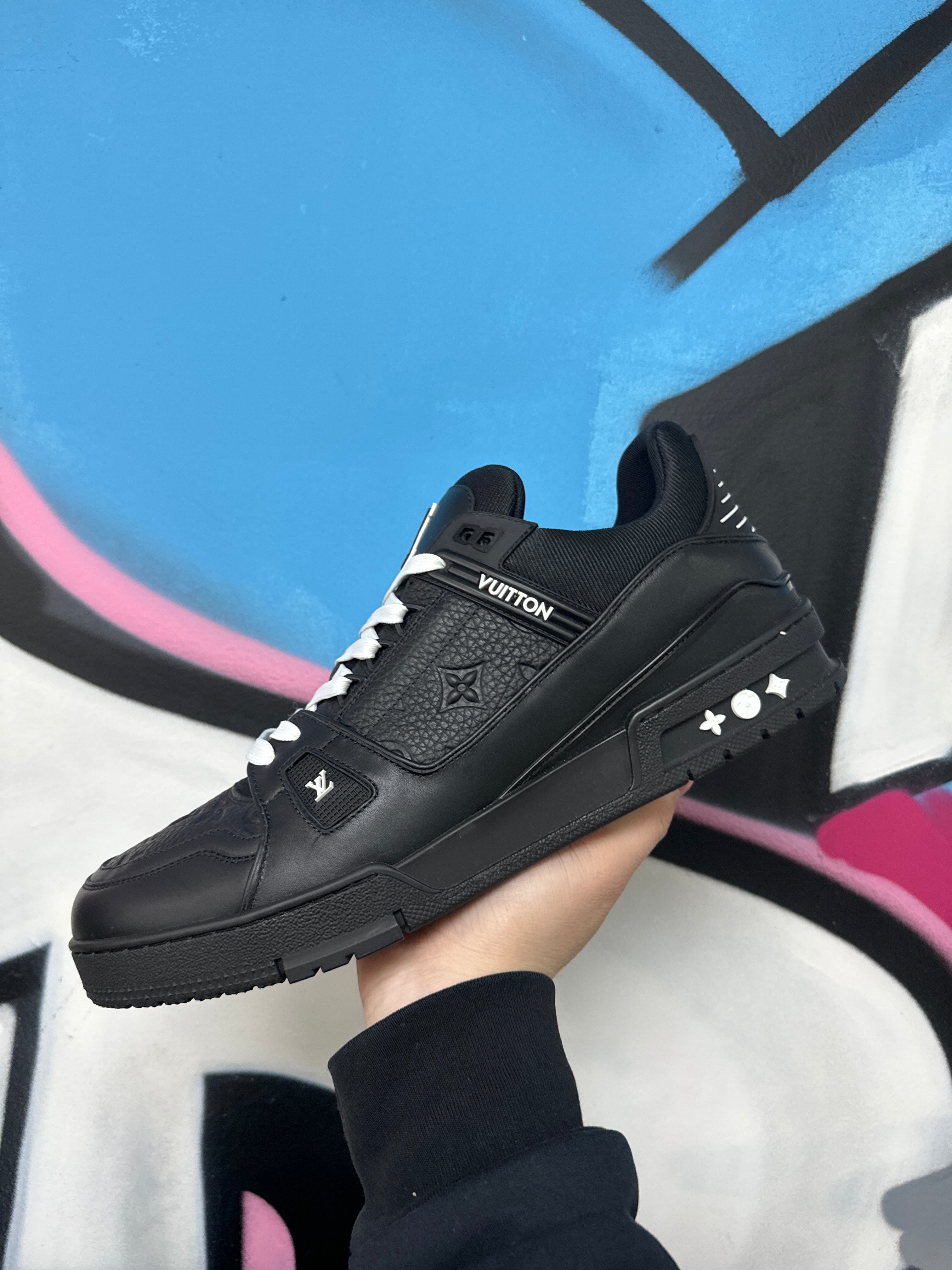 Louis Vuitton Trainer Black White Sneakers