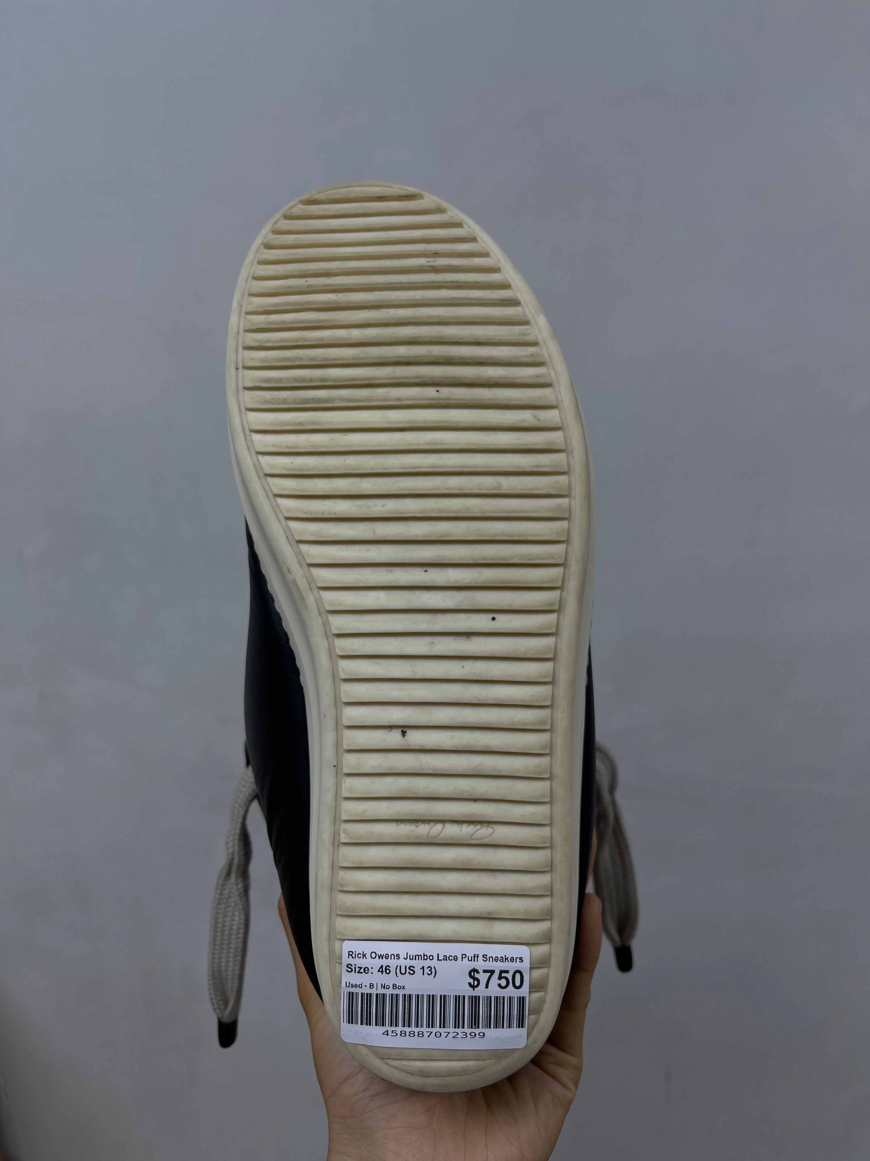 Rick Owens Jumbo Lace Puff Sneakers