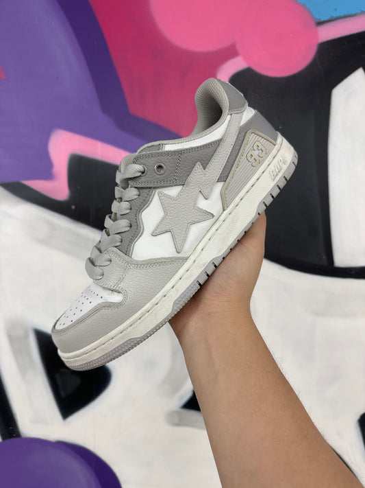 BAPE Sk8 Low White Grey Used With Box