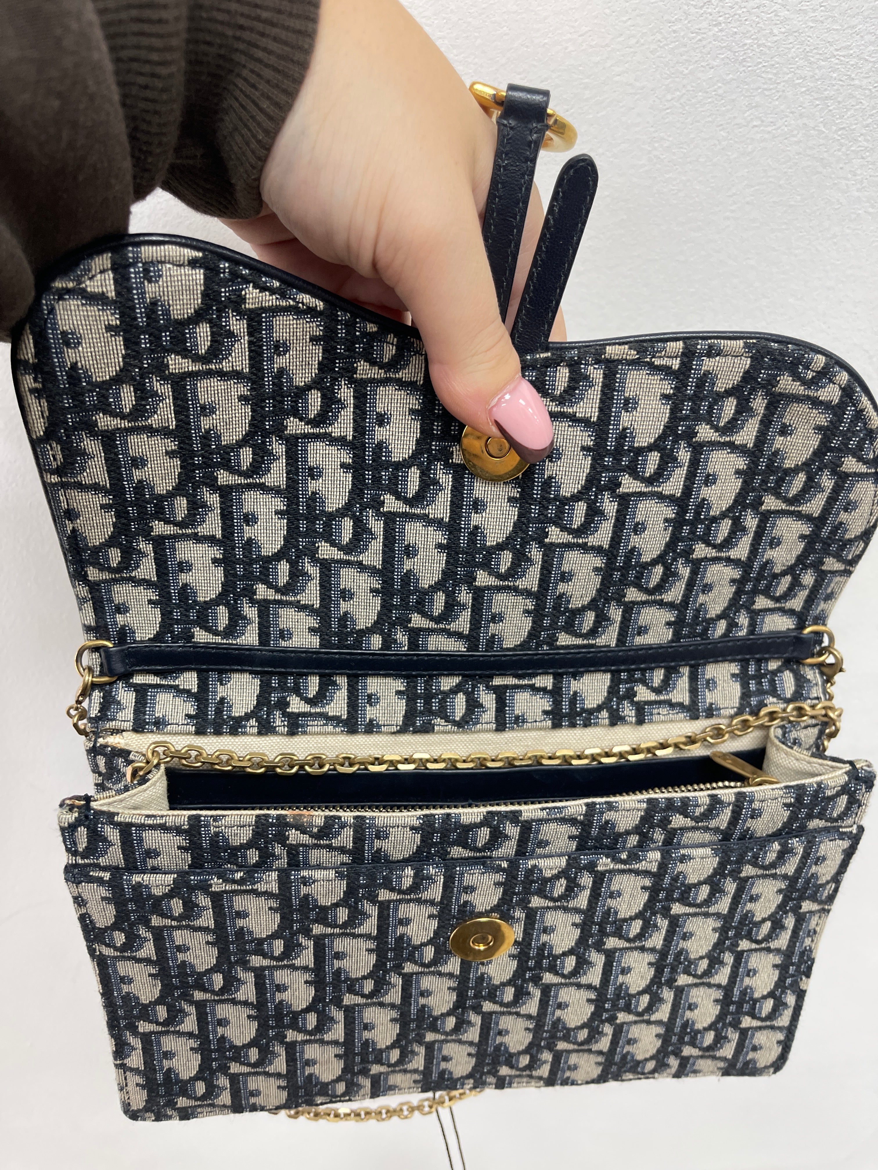 Dior Dior Oblique Saddle Pouch Bag